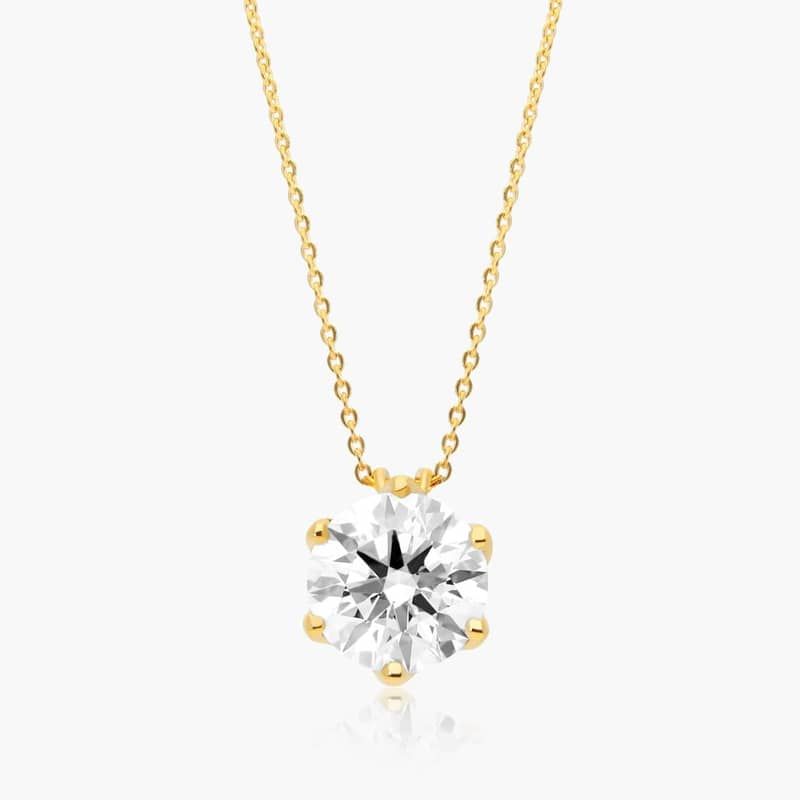 14K Yellow Gold Scallop Basket Diamond Pendant (0.25 CTW - H-I / SI1-SI2) By James Allen