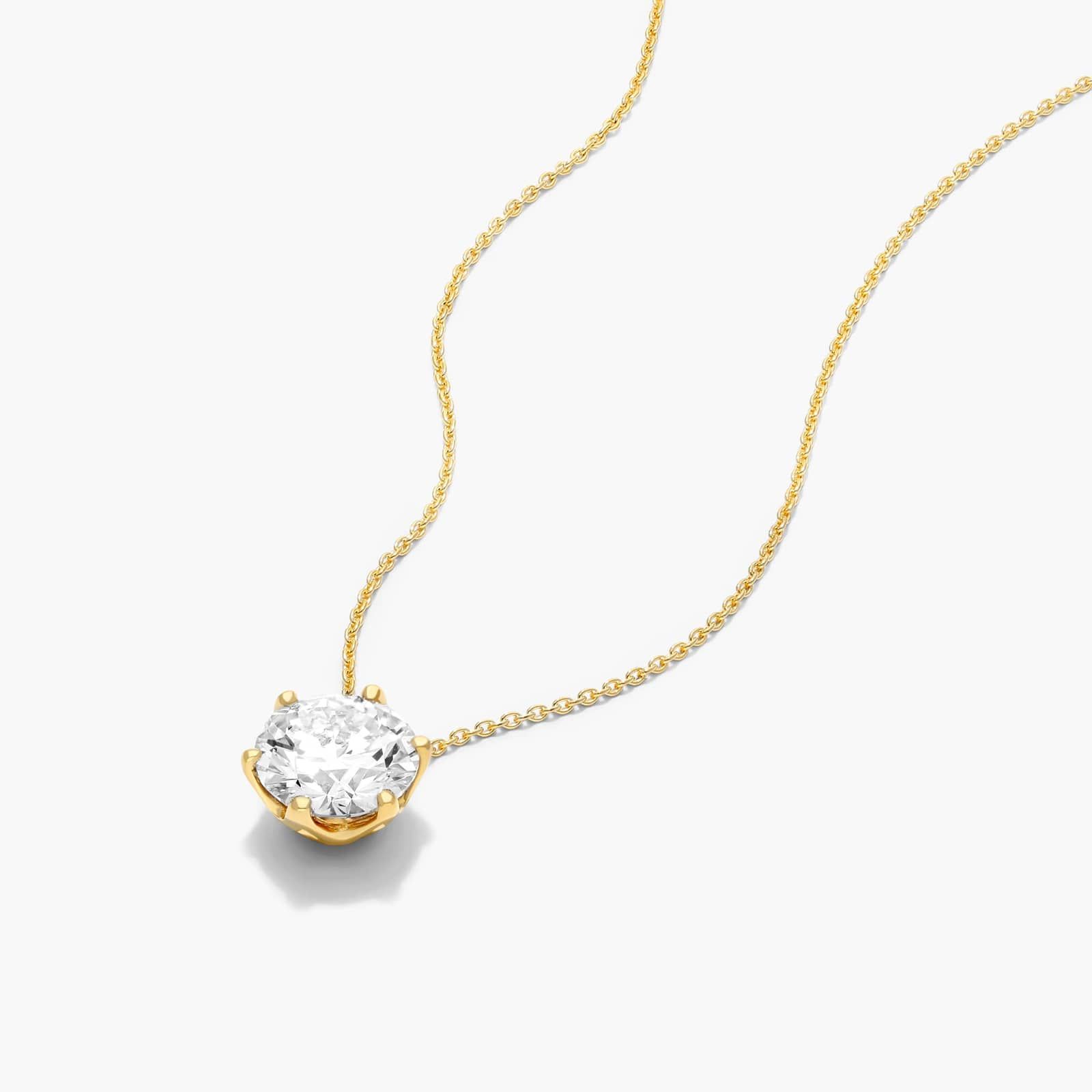 14K Yellow Gold Scallop Basket Lab-Grown Diamond Pendant (0.75 CTW - F-G / VS2-SI1) By James Allen