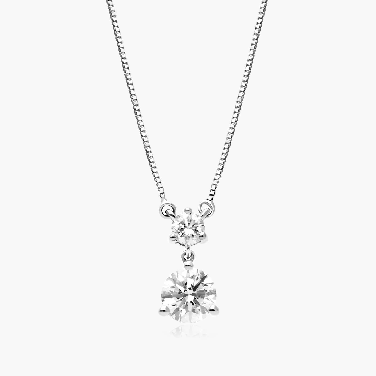 Drop Lab-Grown Diamond Pendant In 14K White Gold By James Allen