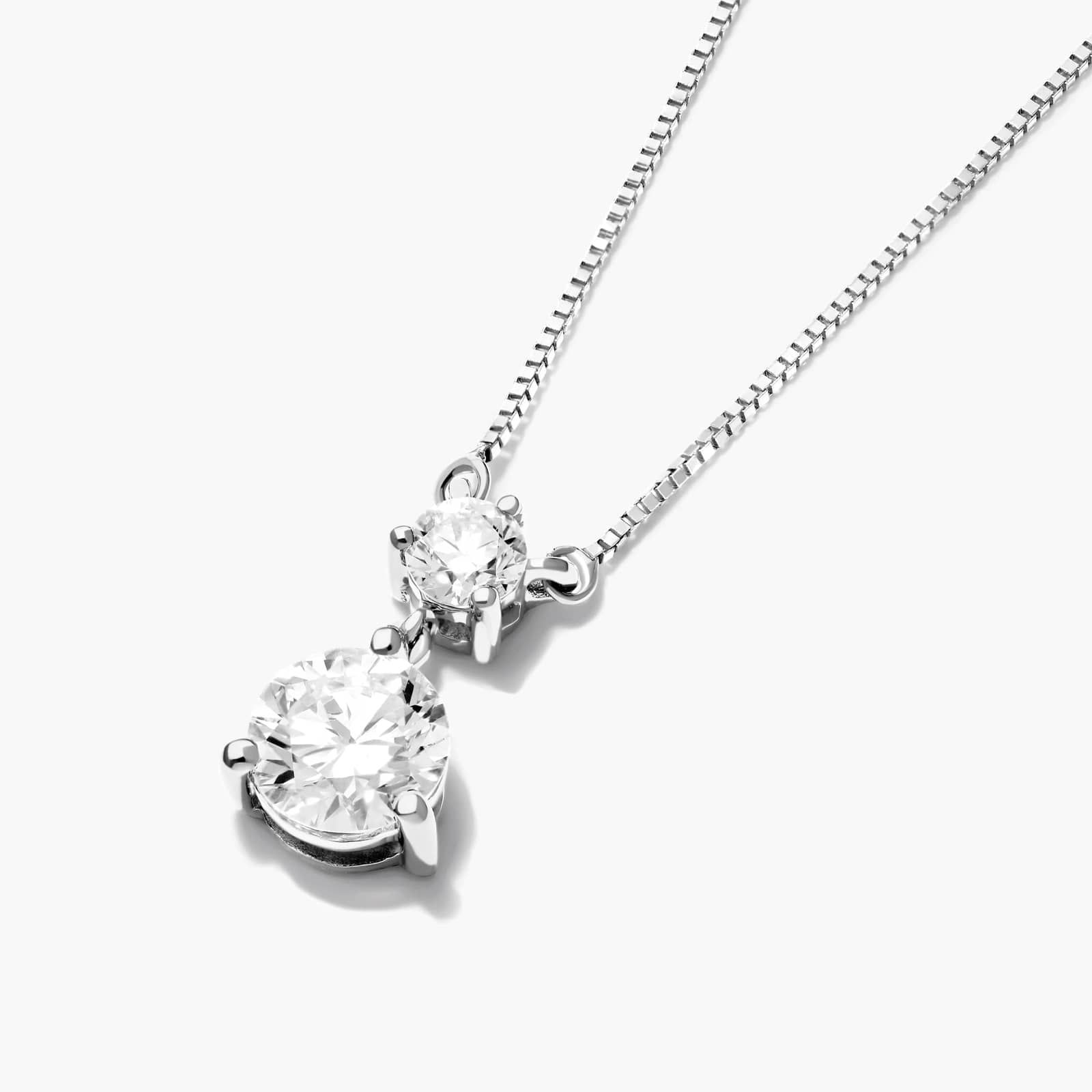 Drop Lab-Grown Diamond Pendant In 14K White Gold By James Allen