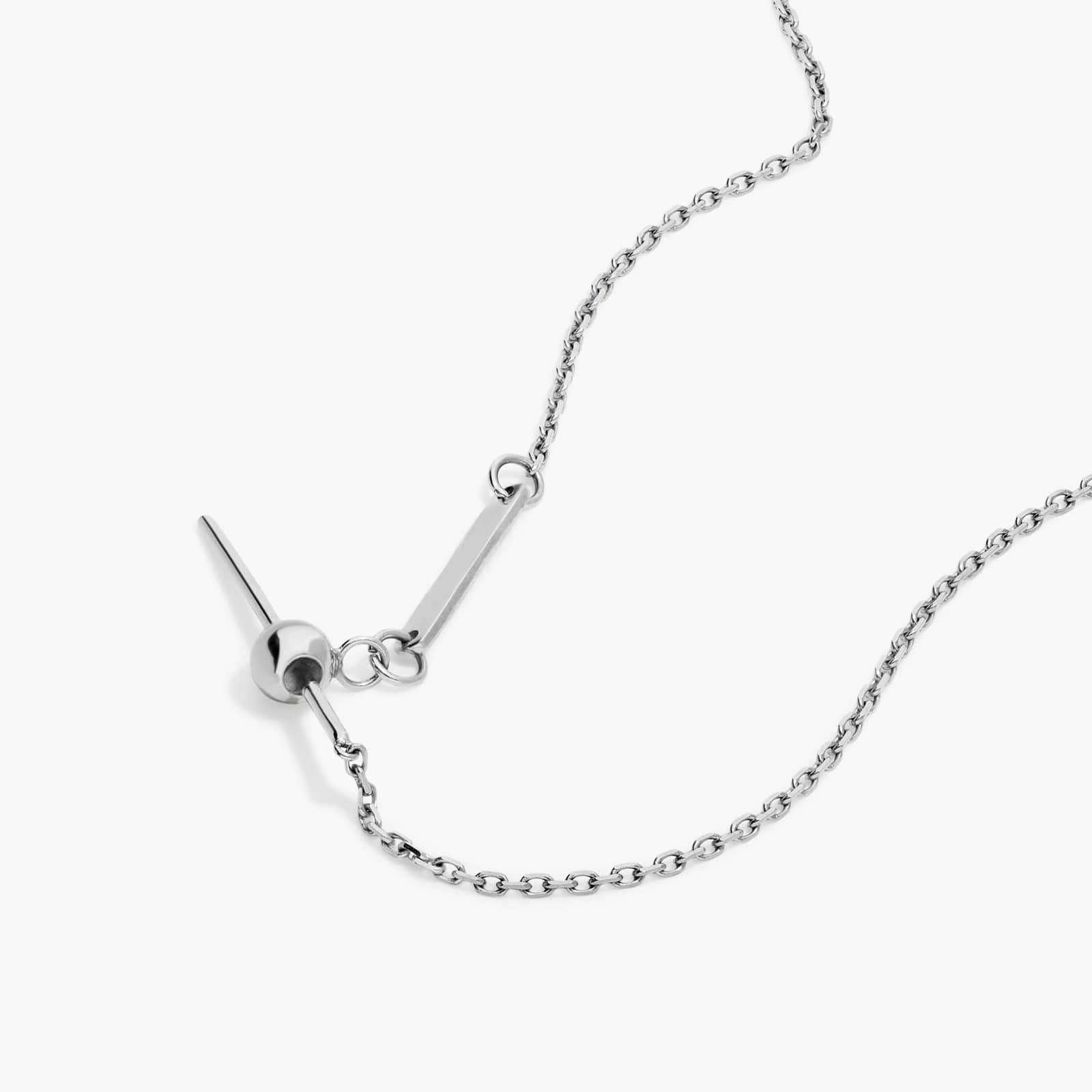 14K White Gold Silicone Bead Slider Charm Chain By James Allen