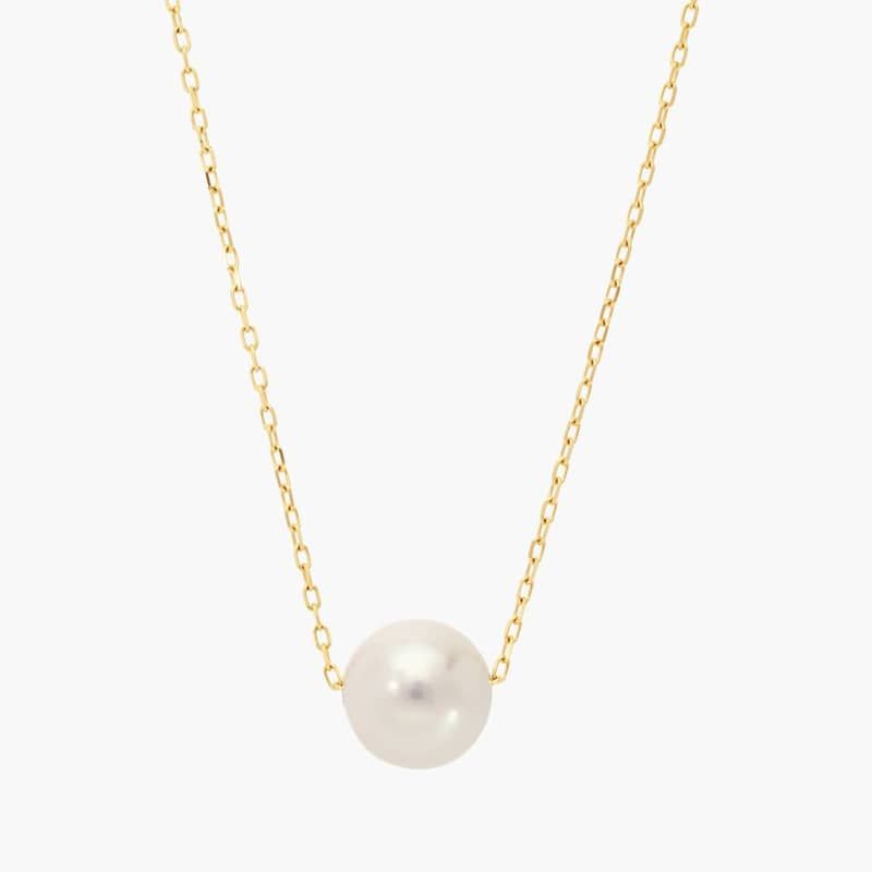 Freshwater Pearl Pendant Necklace in 14K Yellow Gold