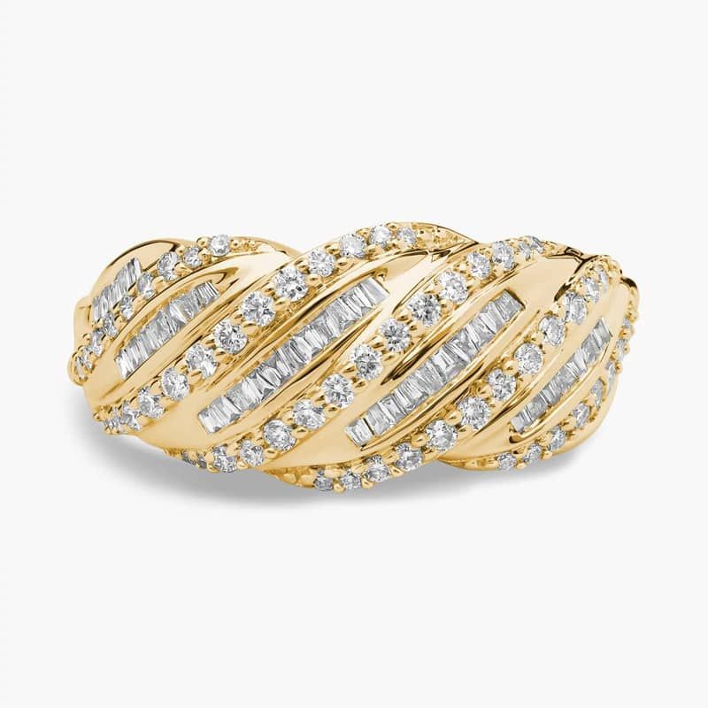 Diamond Twist Ring in 14k Yellow Gold (1/2 ct. tw.)