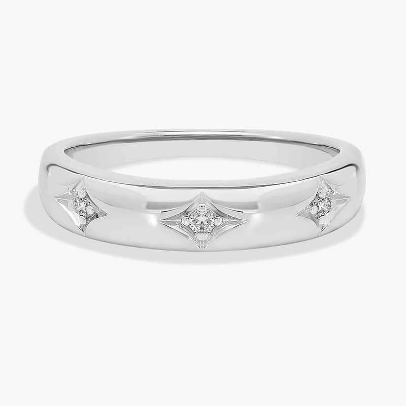 Diamond Flicker Fashion Band in 14K White Gold
