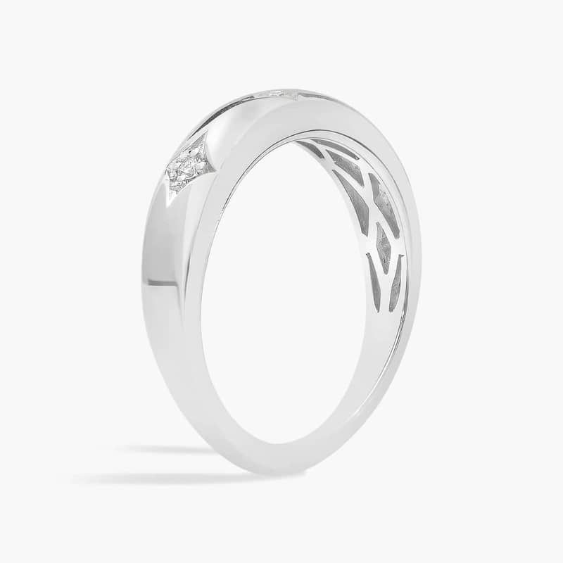Diamond Flicker Fashion Band in 14K White Gold