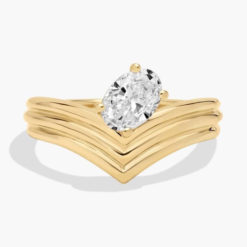 Tapered Baguette Diamond Curved Wedding Band Women, V Shape hotsell Stack Ring, Stackable Band, Chevron Matching Ring, 14K Yellow Gold Contour Band