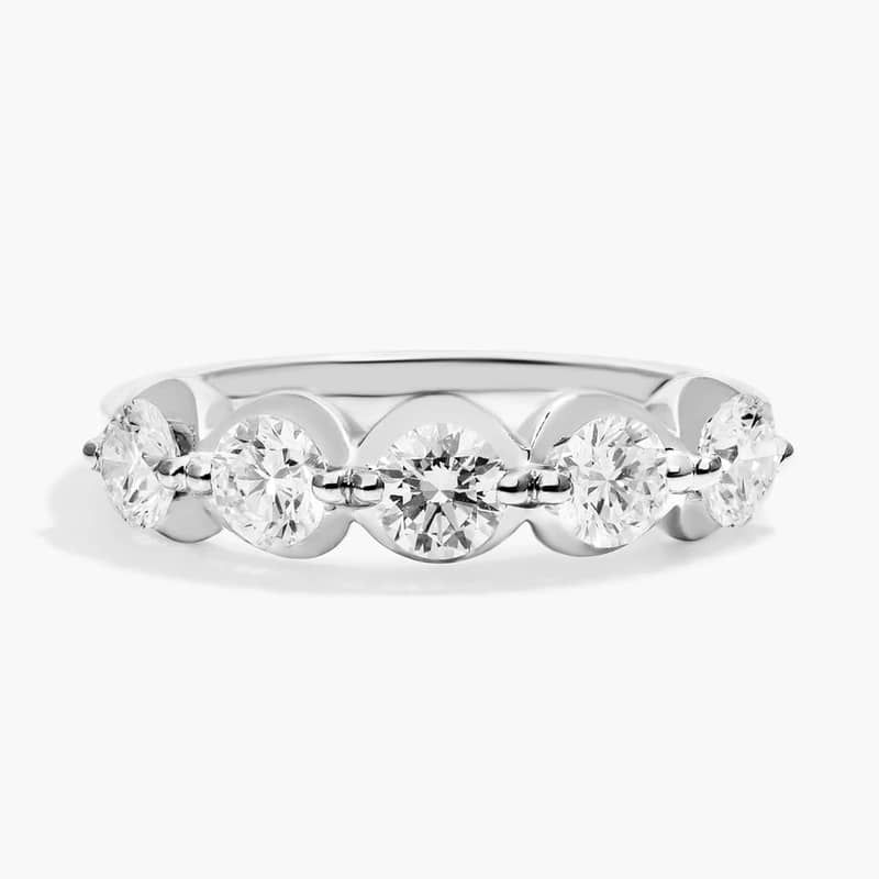 Illusion Ring With Lab-Grown Diamonds In 14K White Gold