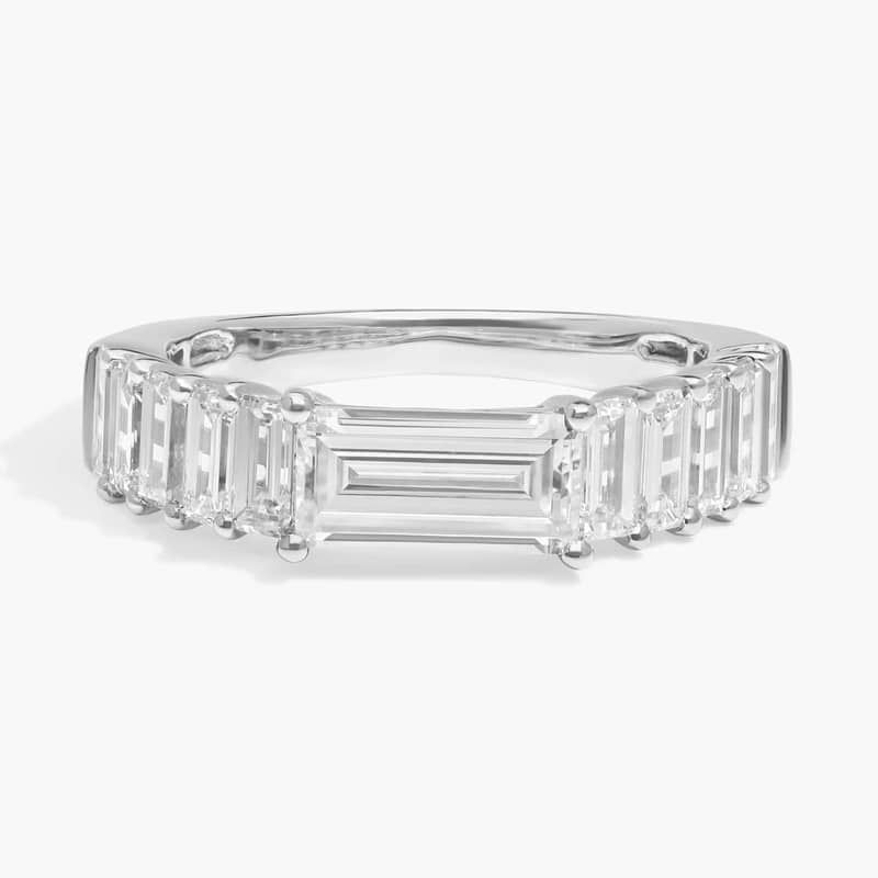 Baguette Cut Lab-Grown Diamond Ring 14K White Gold