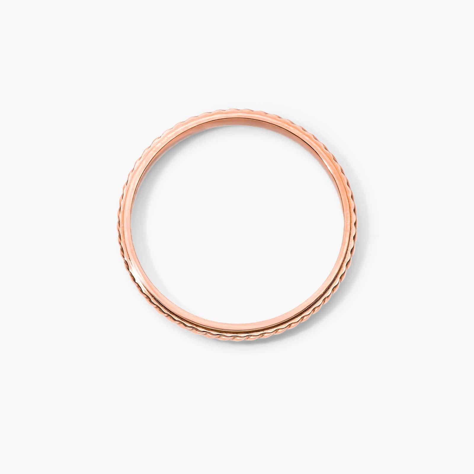 Cable Accent Ring In 14K Rose Gold By James Allen