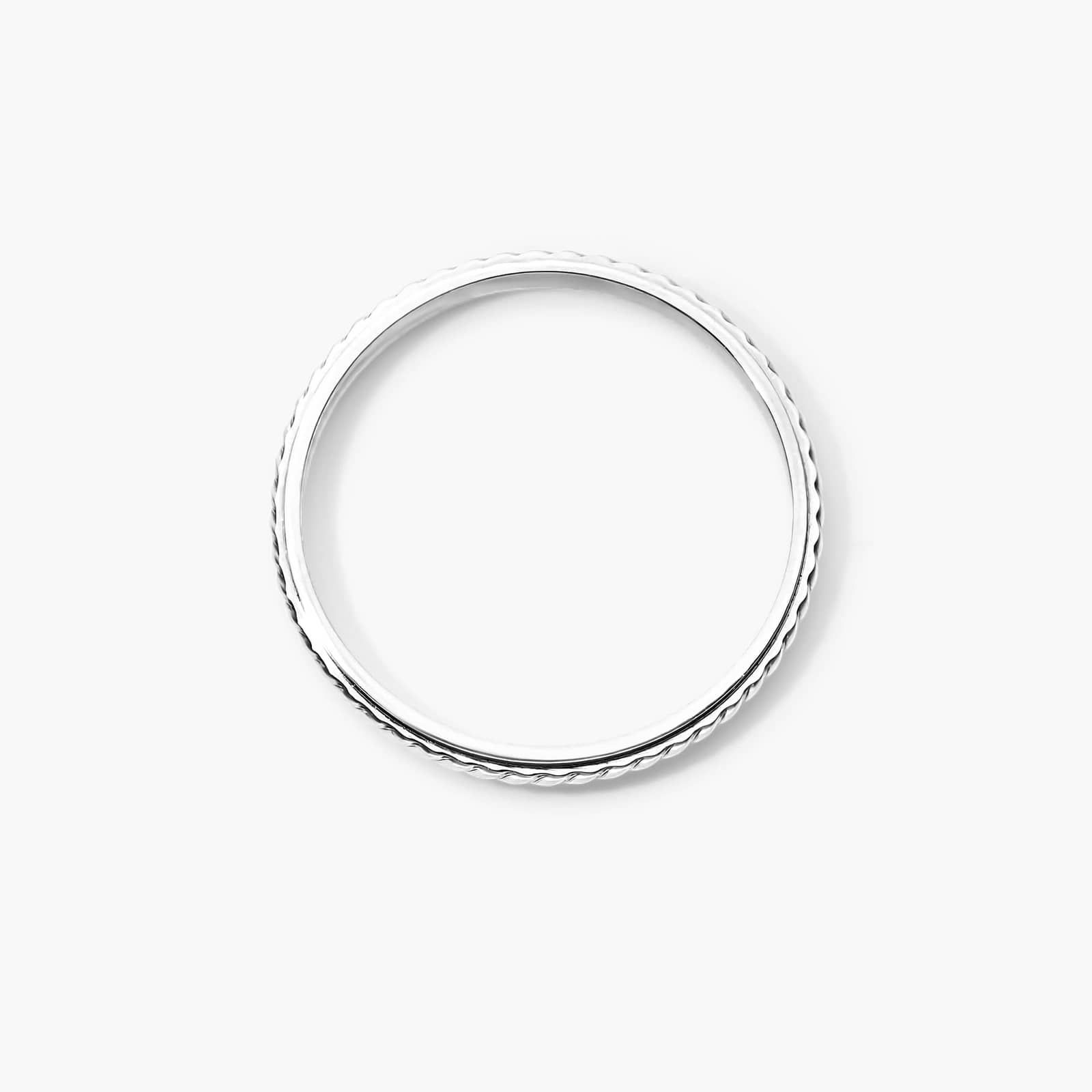 Cable Accent Ring In 14K White Gold By James Allen