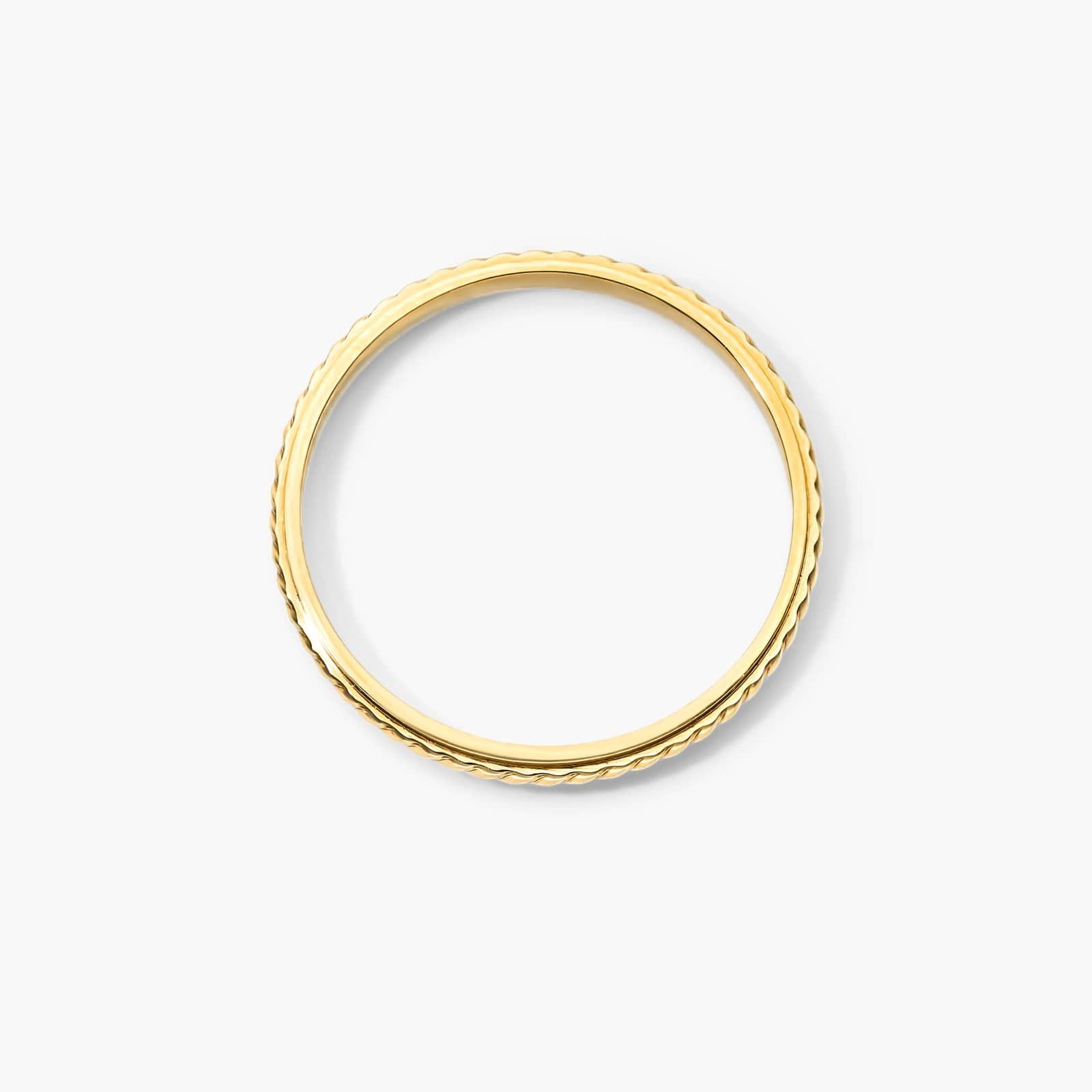 Cable Accent Ring In 14K Yellow Gold By James Allen