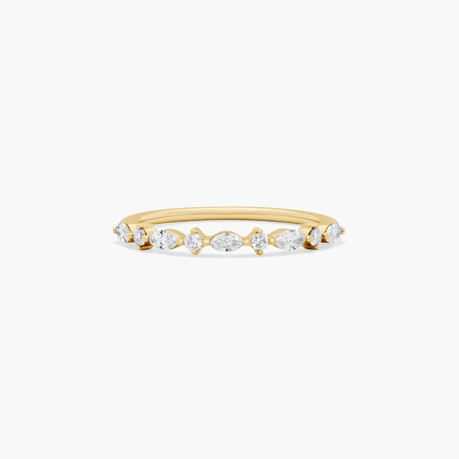 Dainty Diamonds Marquise And Round Ring In 14K Yellow Gold By James Allen