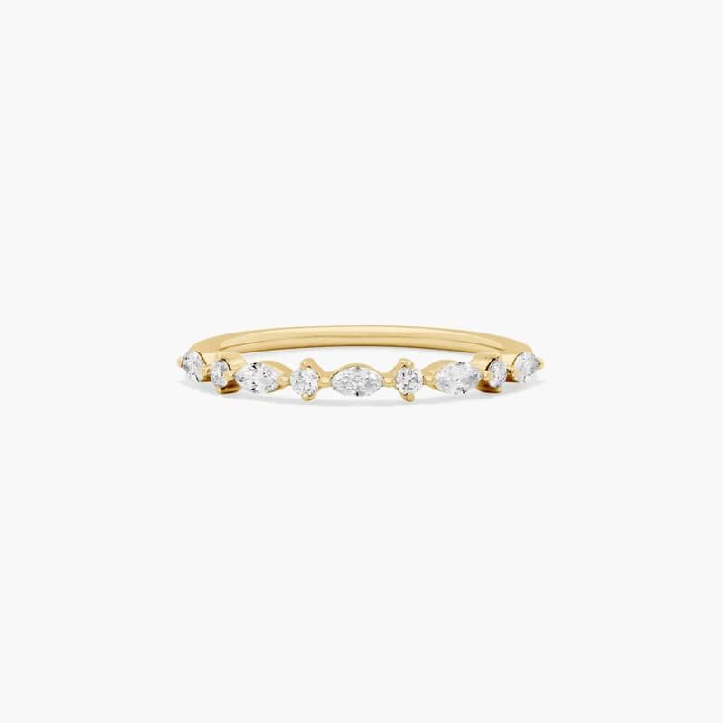 Dainty Diamonds Marquise And Round Ring In 14K Yellow Gold By James Allen