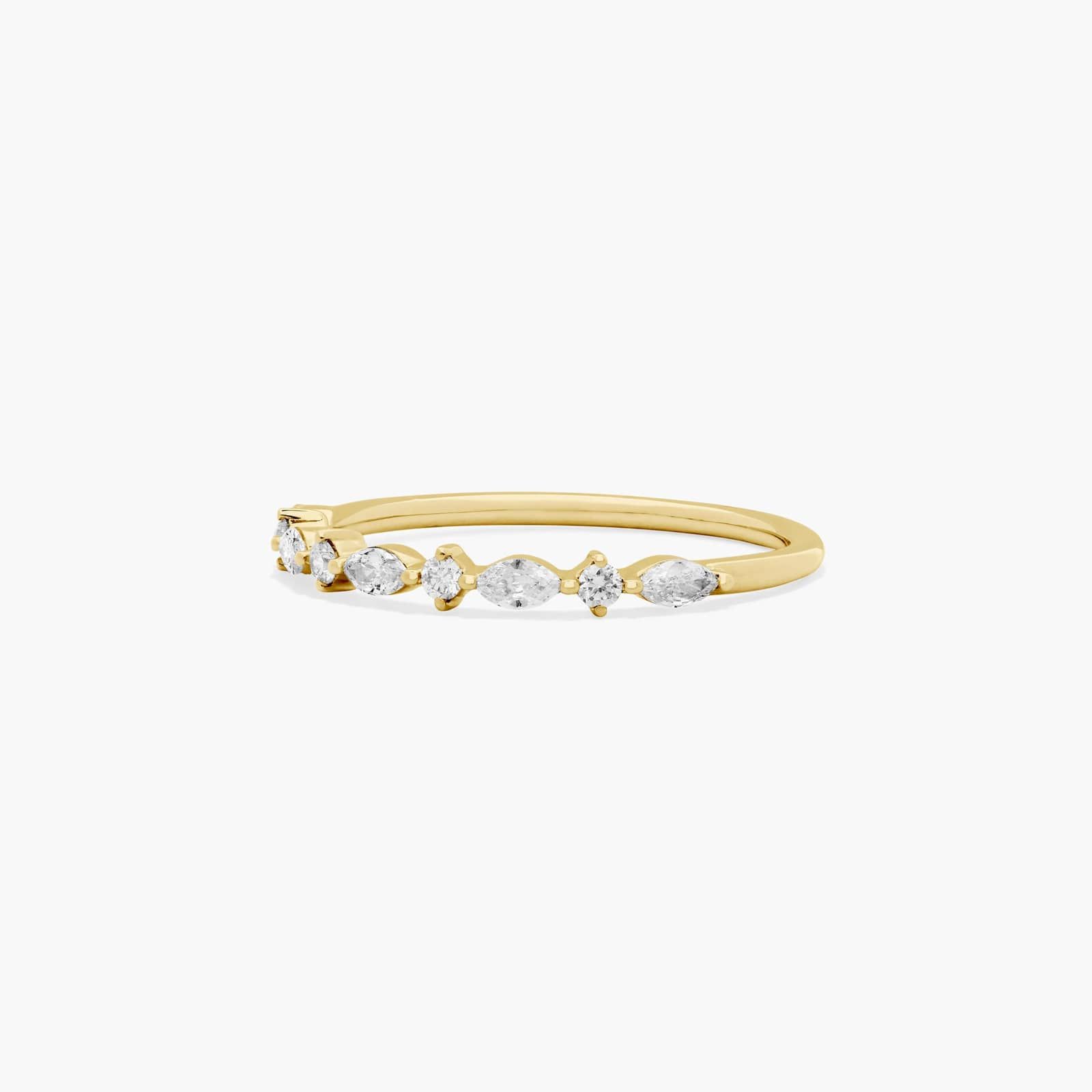 Dainty Diamonds Marquise And Round Ring In 14K Yellow Gold By James Allen