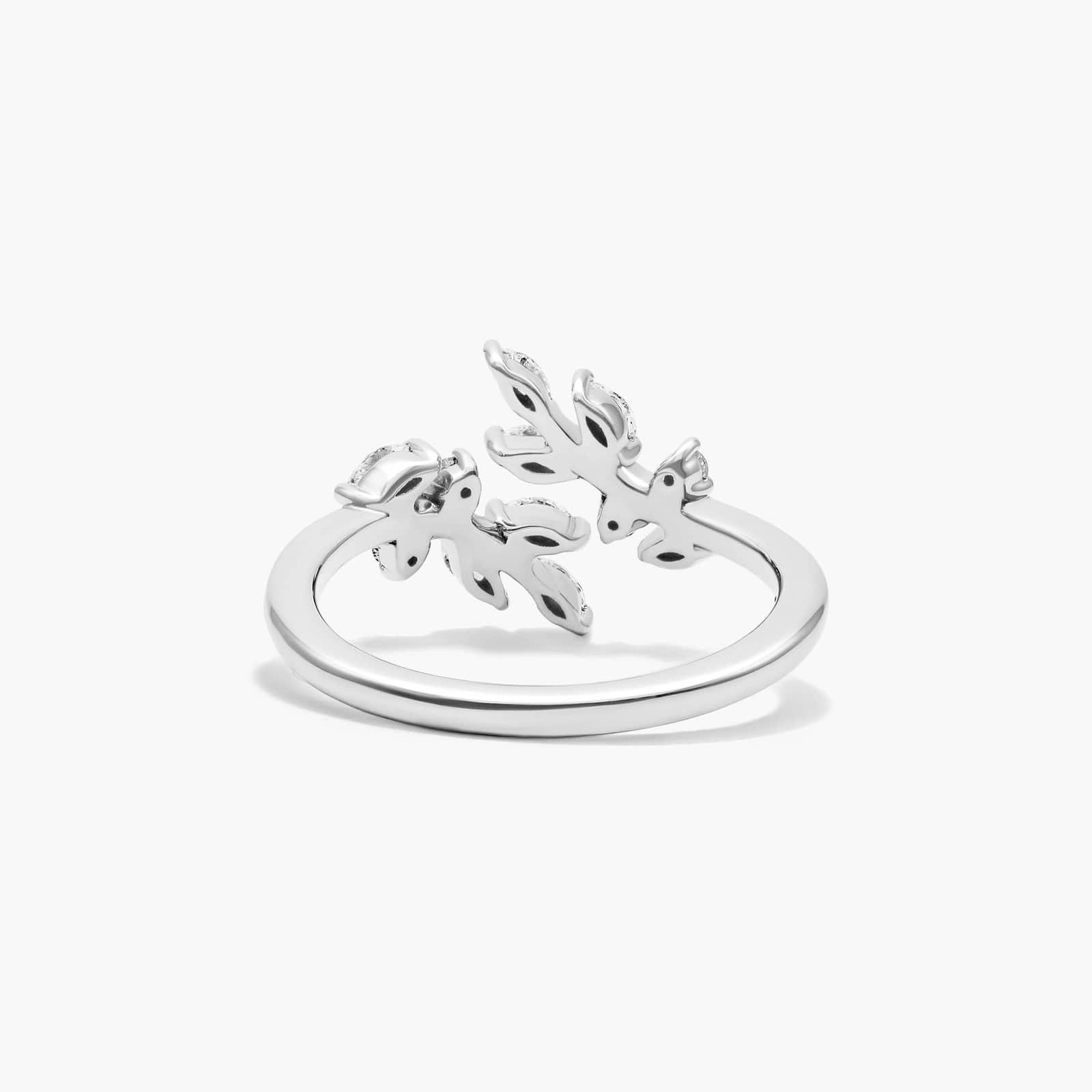 Ivy Bypass Diamond Ring In 14K White Gold