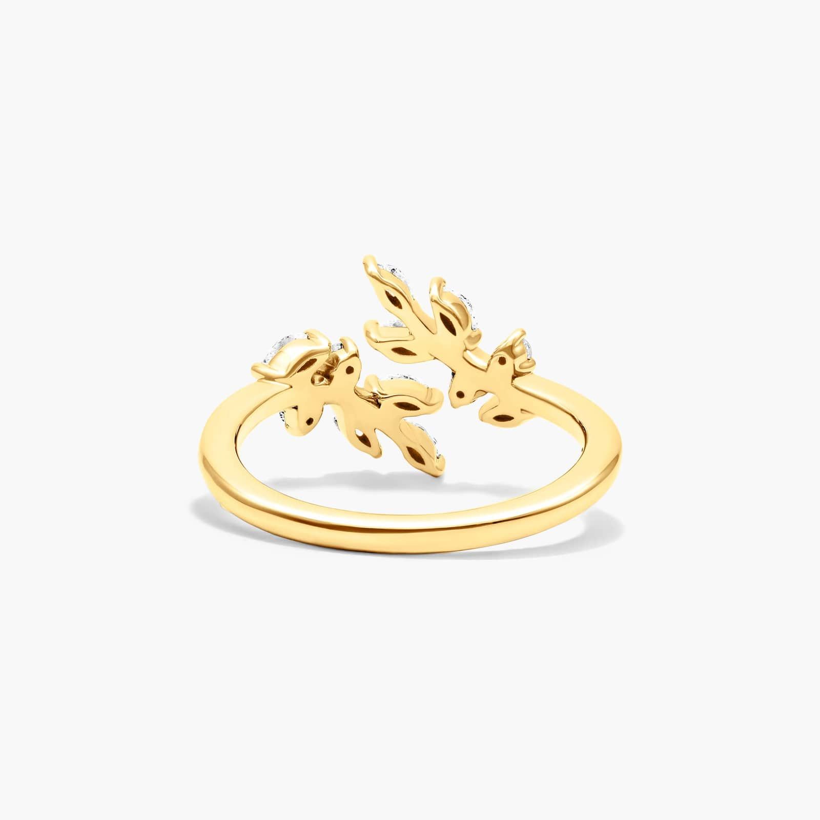 Ivy Bypass Diamond Ring In 14K Yellow Gold