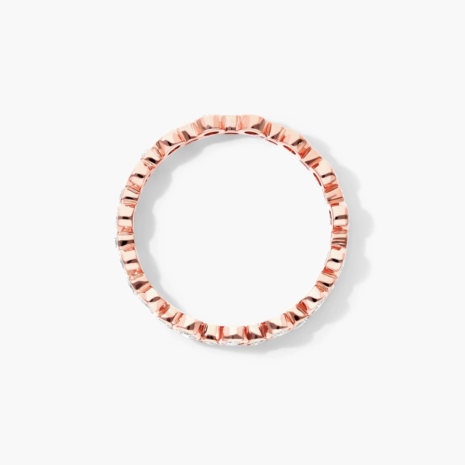 Crease Round Diamond Ring In 14K Rose Gold By James Allen