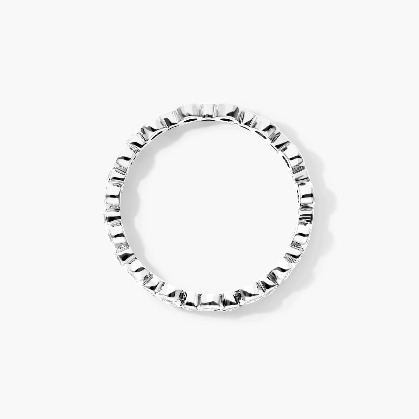 Crease Round Diamond Ring In 14K White Gold By James Allen