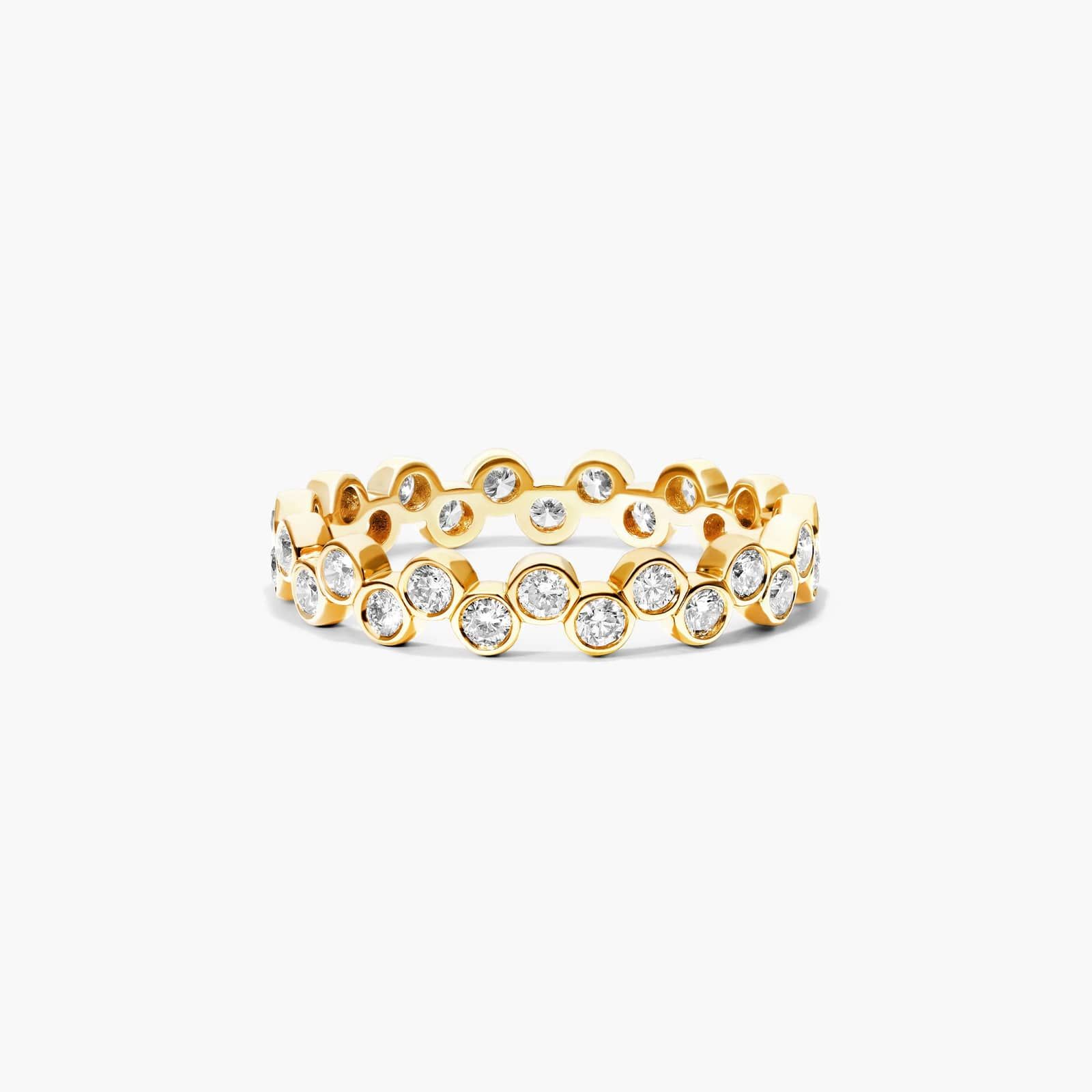 Crease Round Diamond Ring In 14K Yellow Gold By James Allen