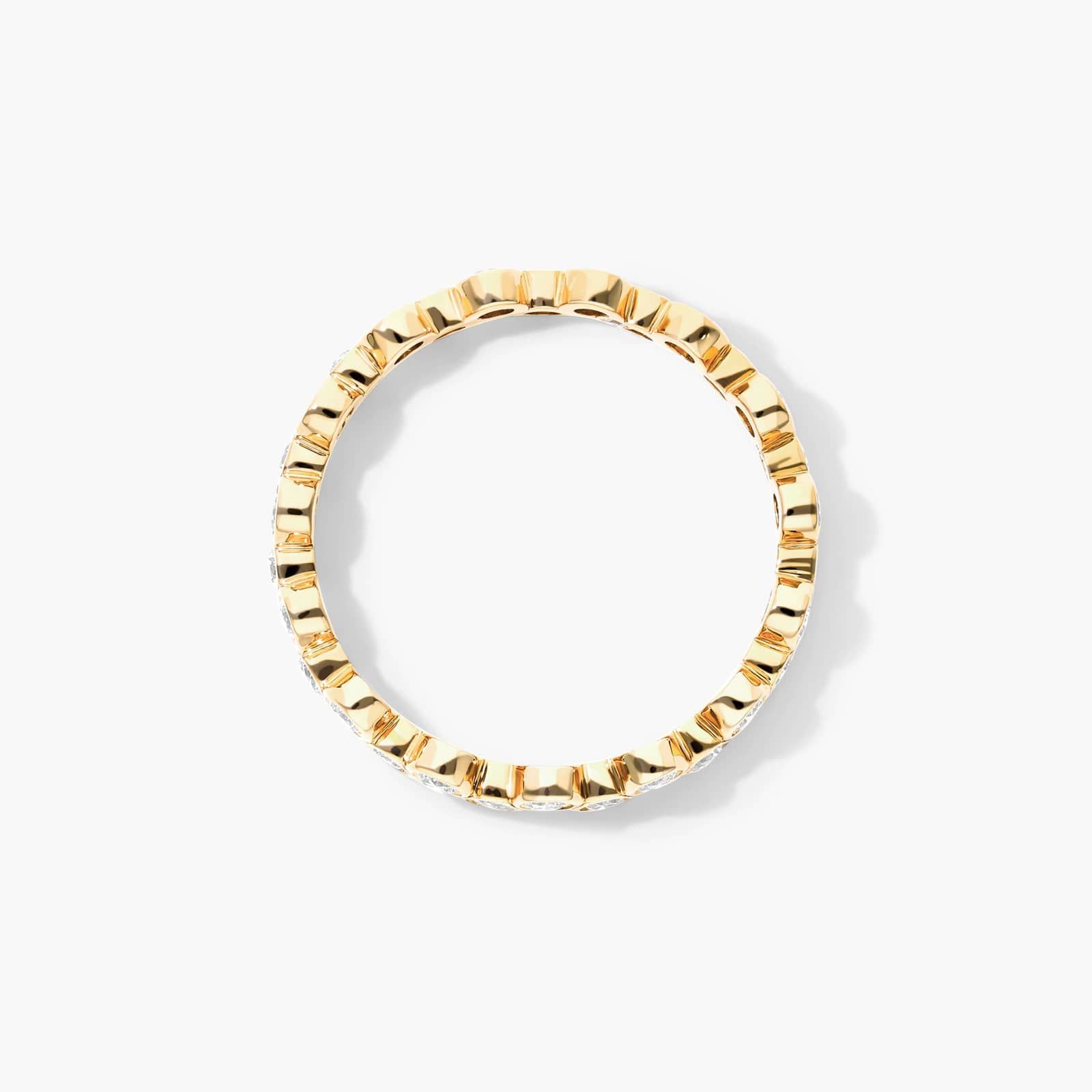 Crease Round Diamond Ring In 14K Yellow Gold By James Allen