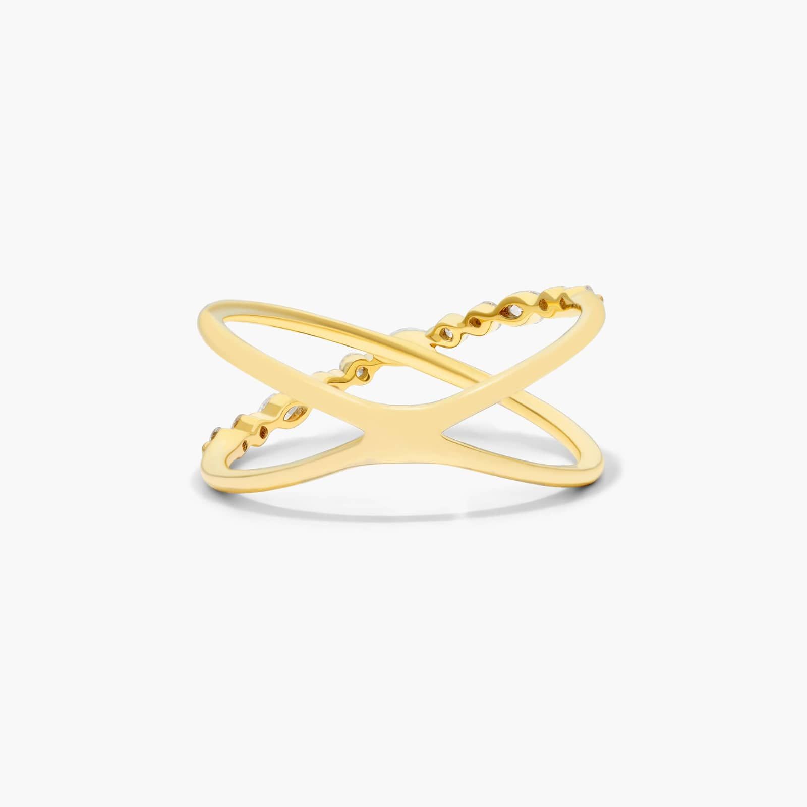 Intersecting Diamond Ring In 14K Yellow Gold By James Allen