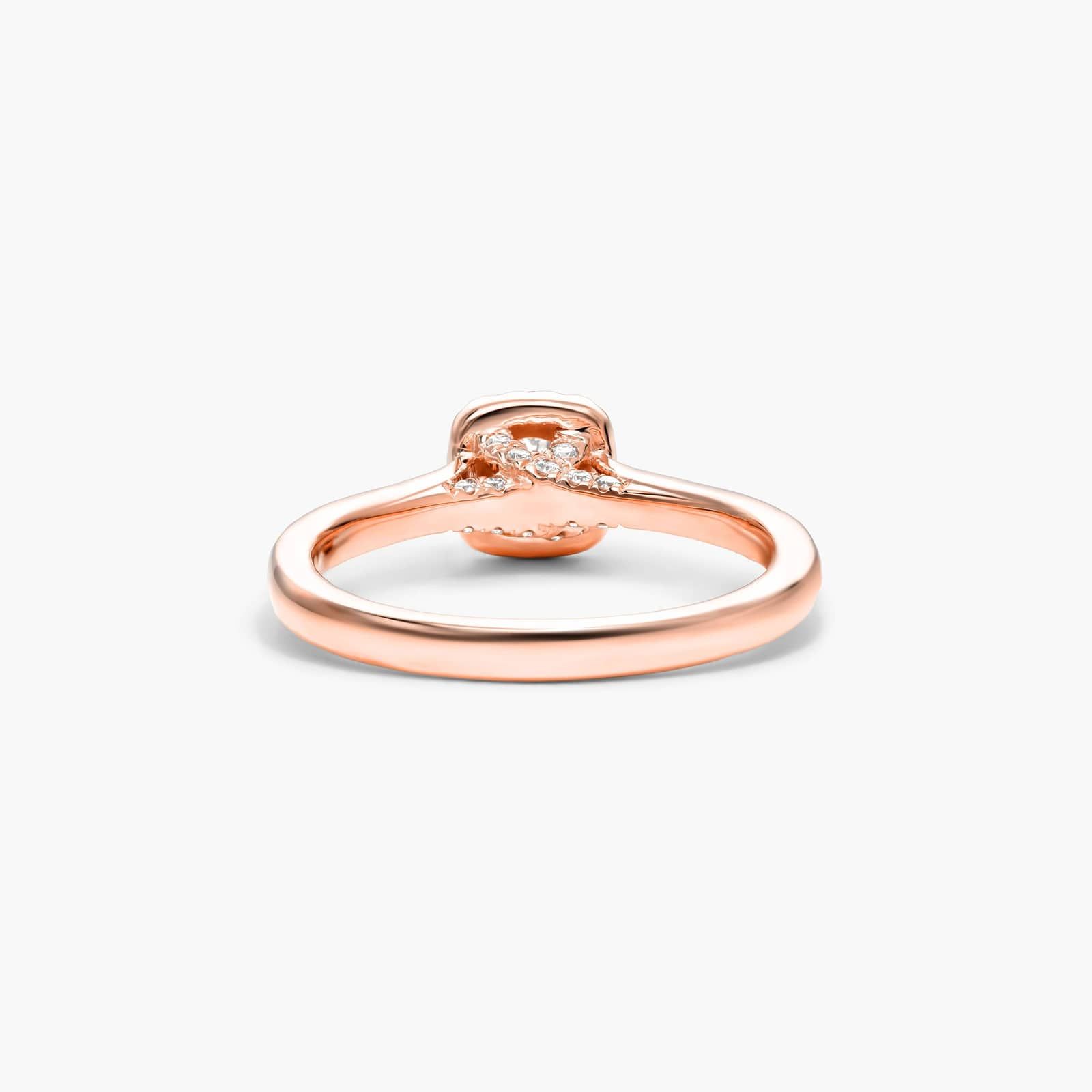 Cushion Cut Halo Lab-Grown Diamond Ring In 14K Rose Gold By James Allen