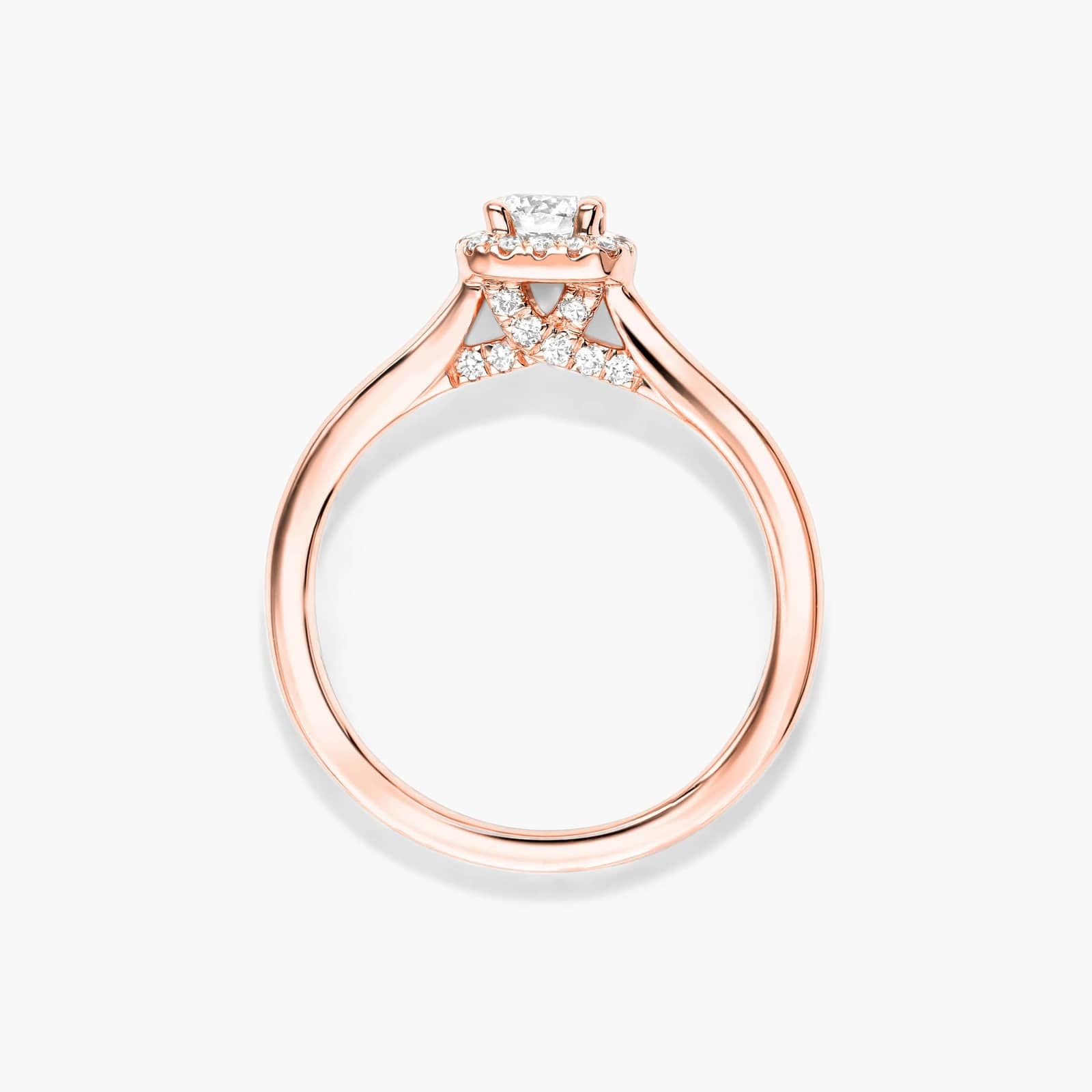 Cushion Cut Halo Lab-Grown Diamond Ring In 14K Rose Gold By James Allen