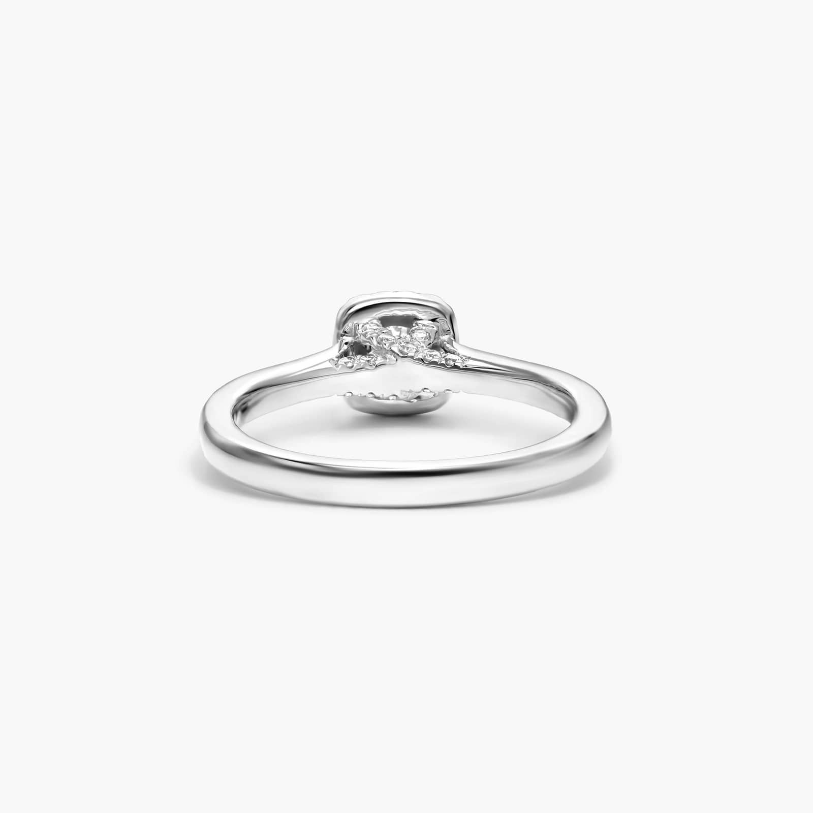 Cushion Cut Halo Lab-Grown Diamond Ring In 14K White Gold By James Allen