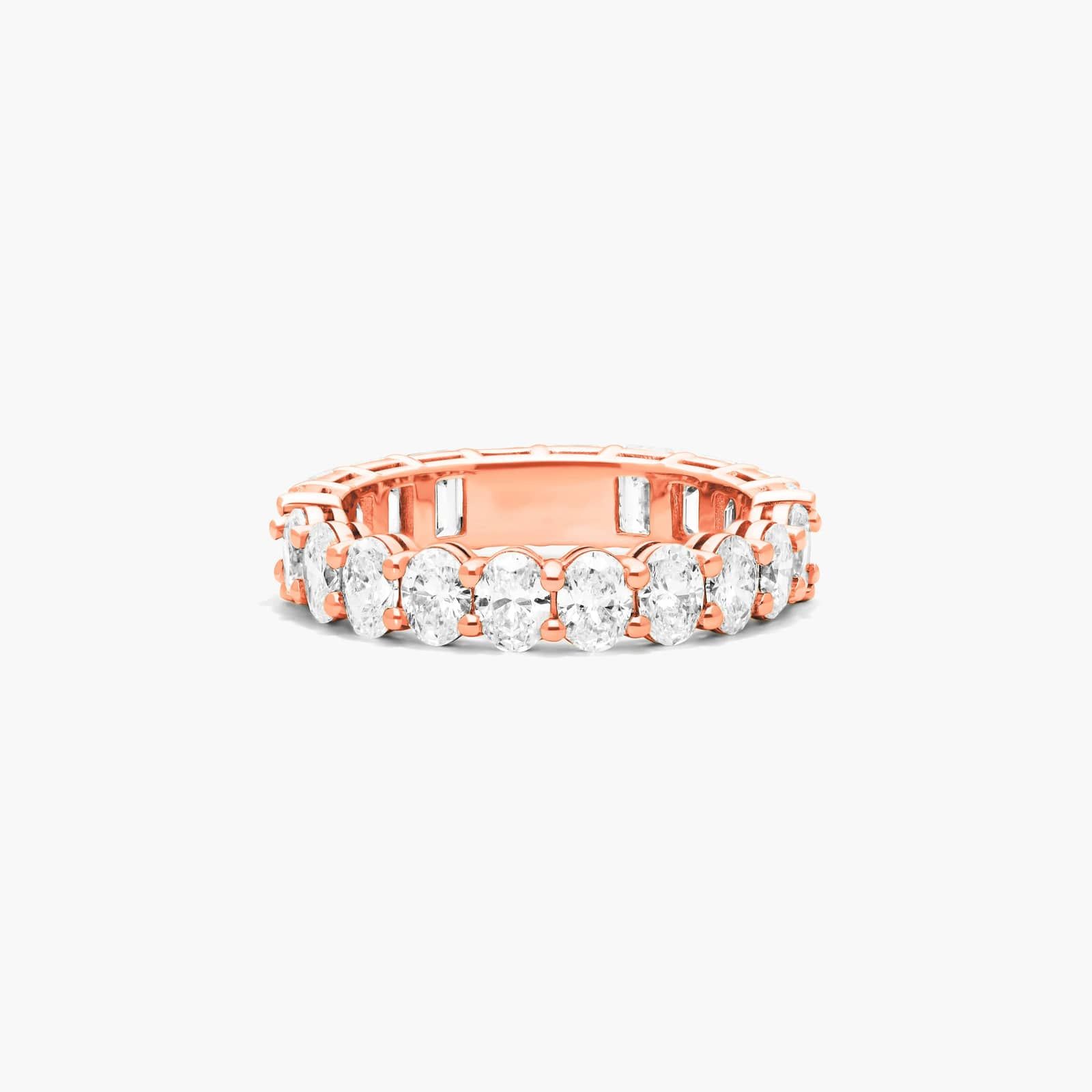 Half Oval And Half Emerald Cut Diamond Eternity Ring In 14K Rose Gold By James Allen