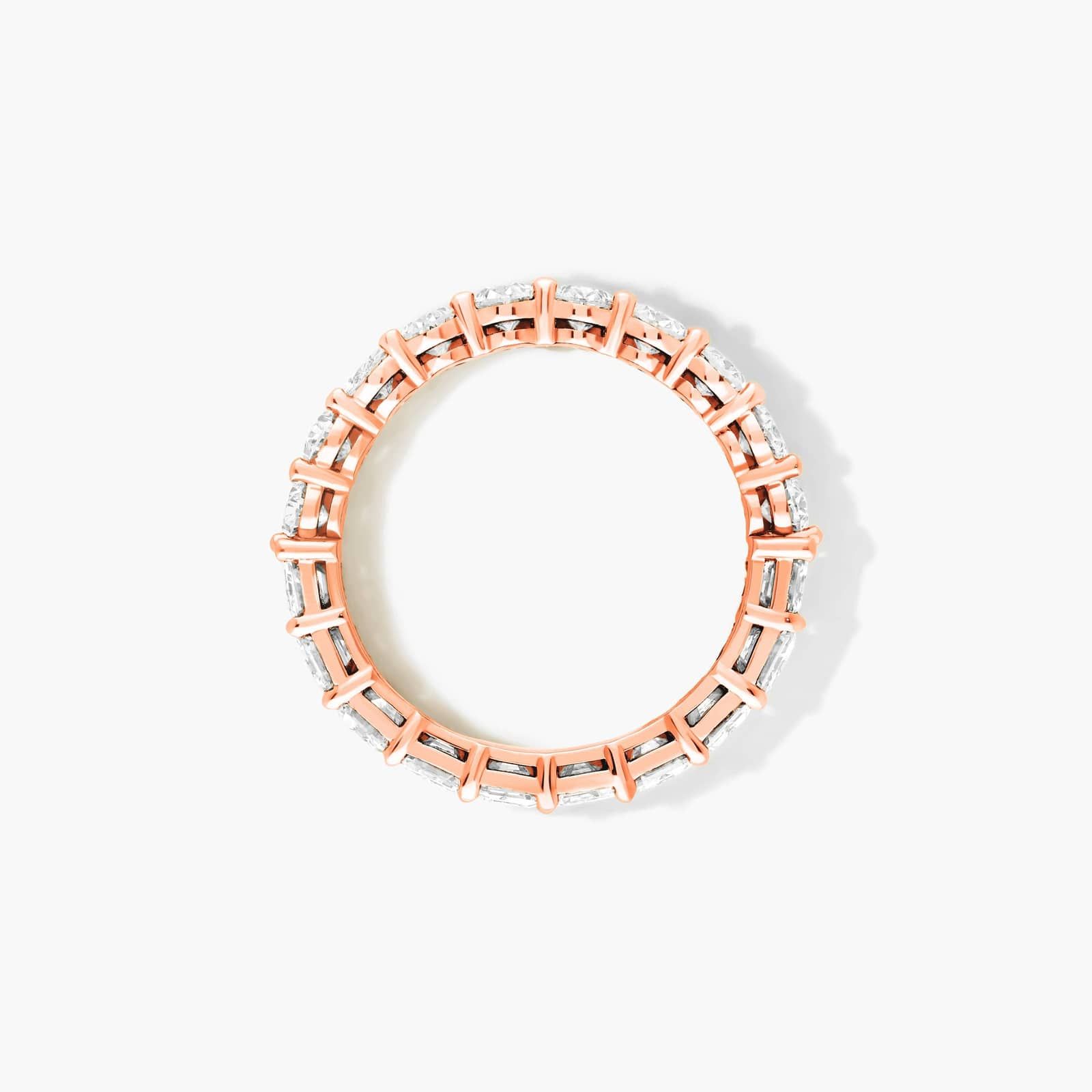 Half Oval And Half Emerald Cut Diamond Eternity Ring In 14K Rose Gold By James Allen