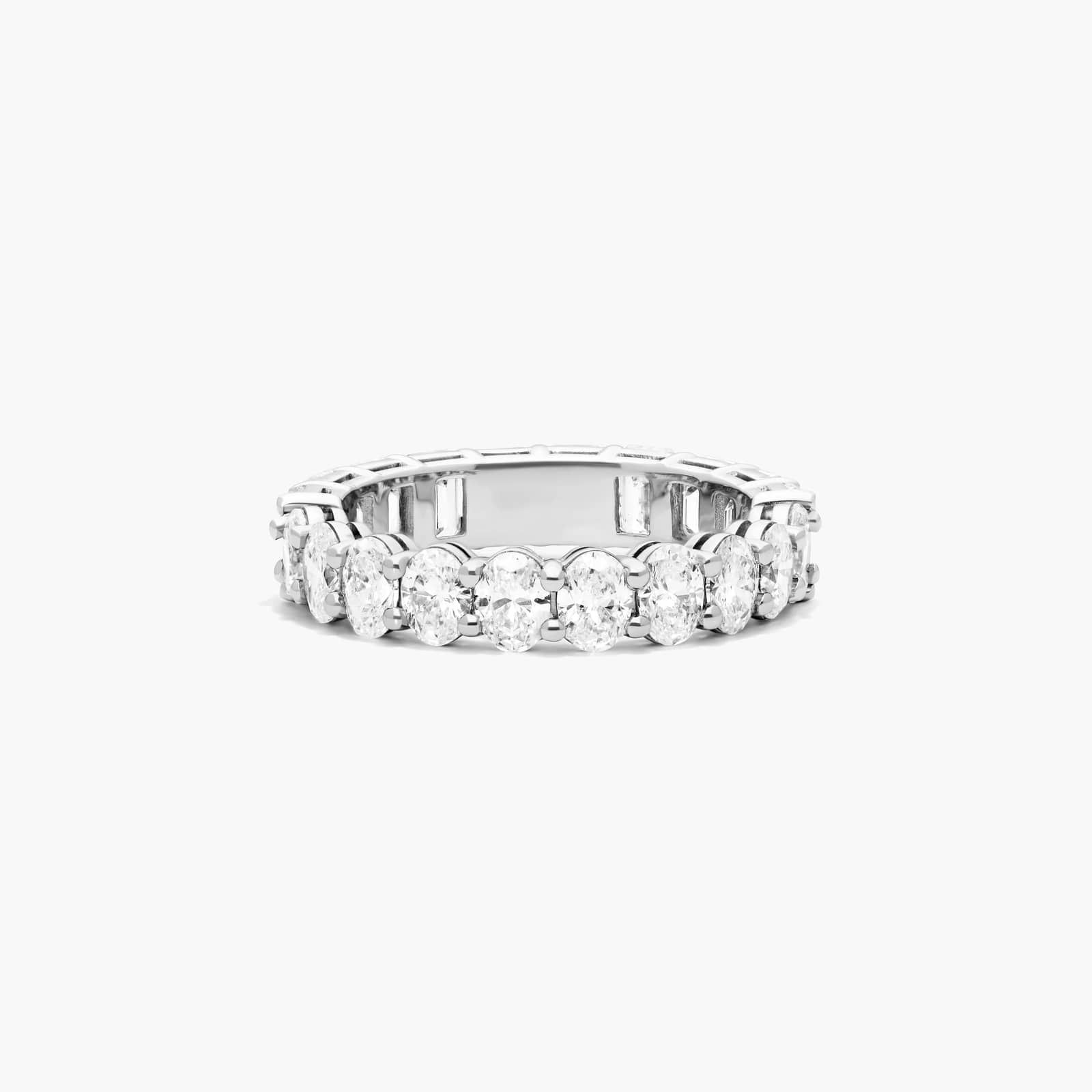 Half Oval And Half Emerald Cut Diamond Eternity Ring In 14K White Gold By James Allen