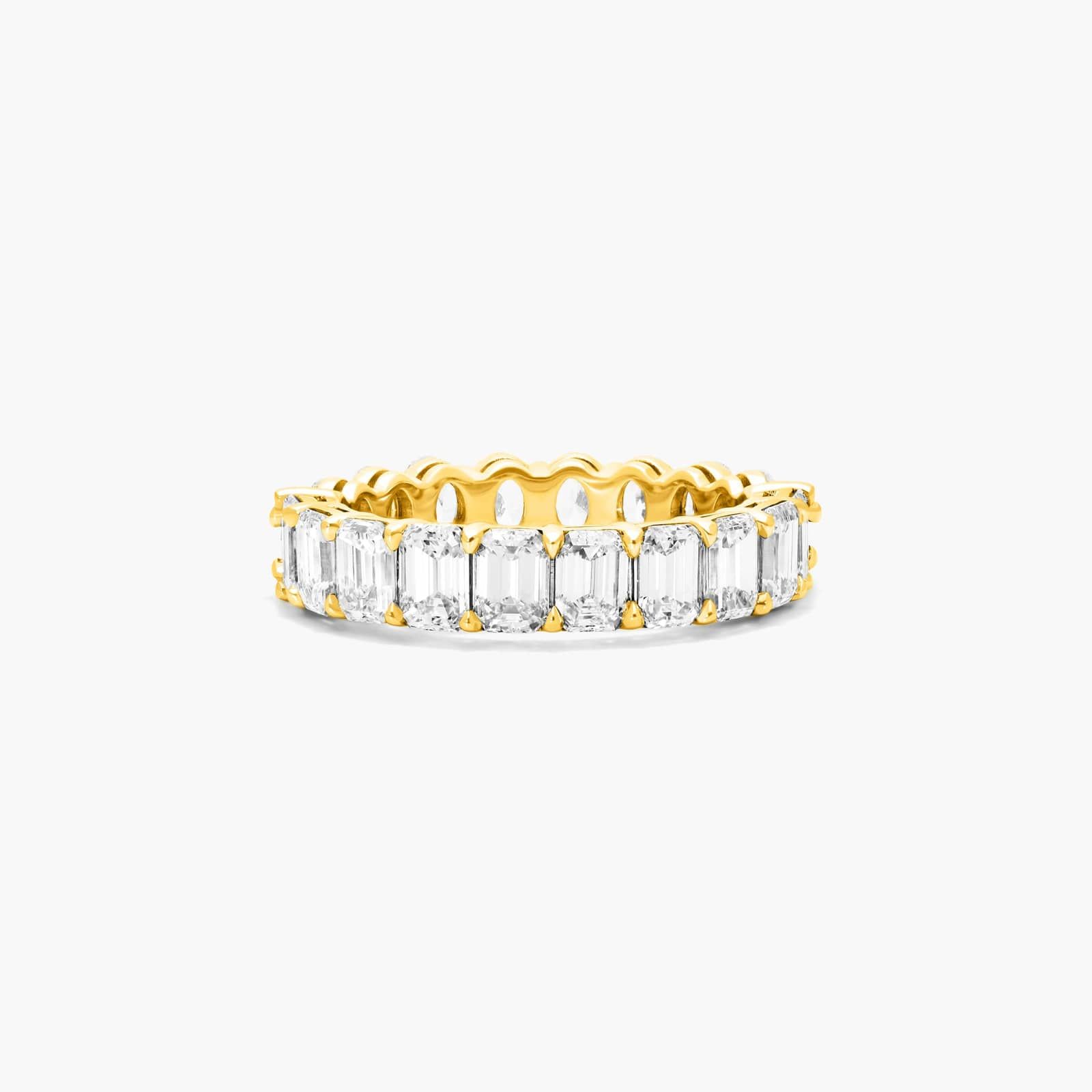 Half Oval And Half Emerald Cut Diamond Eternity Ring In 14K Yellow Gold By James Allen