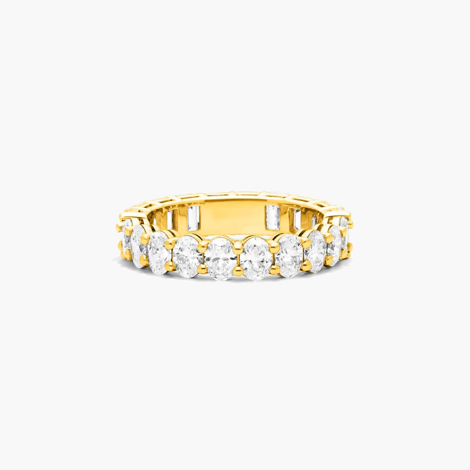 Half Oval And Half Emerald Cut Diamond Eternity Ring In 14K Yellow Gold By James Allen