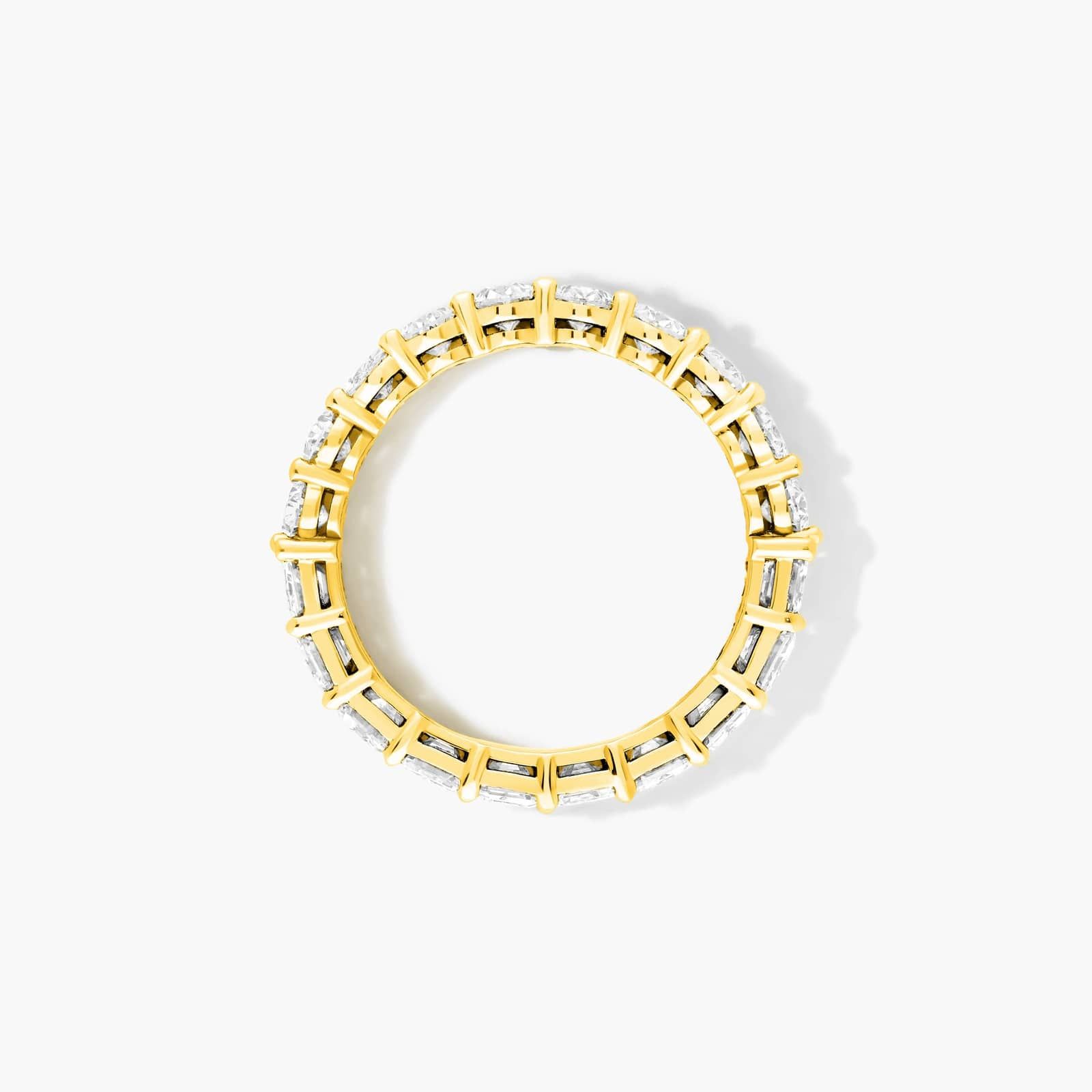 Half Oval And Half Emerald Cut Diamond Eternity Ring In 14K Yellow Gold By James Allen