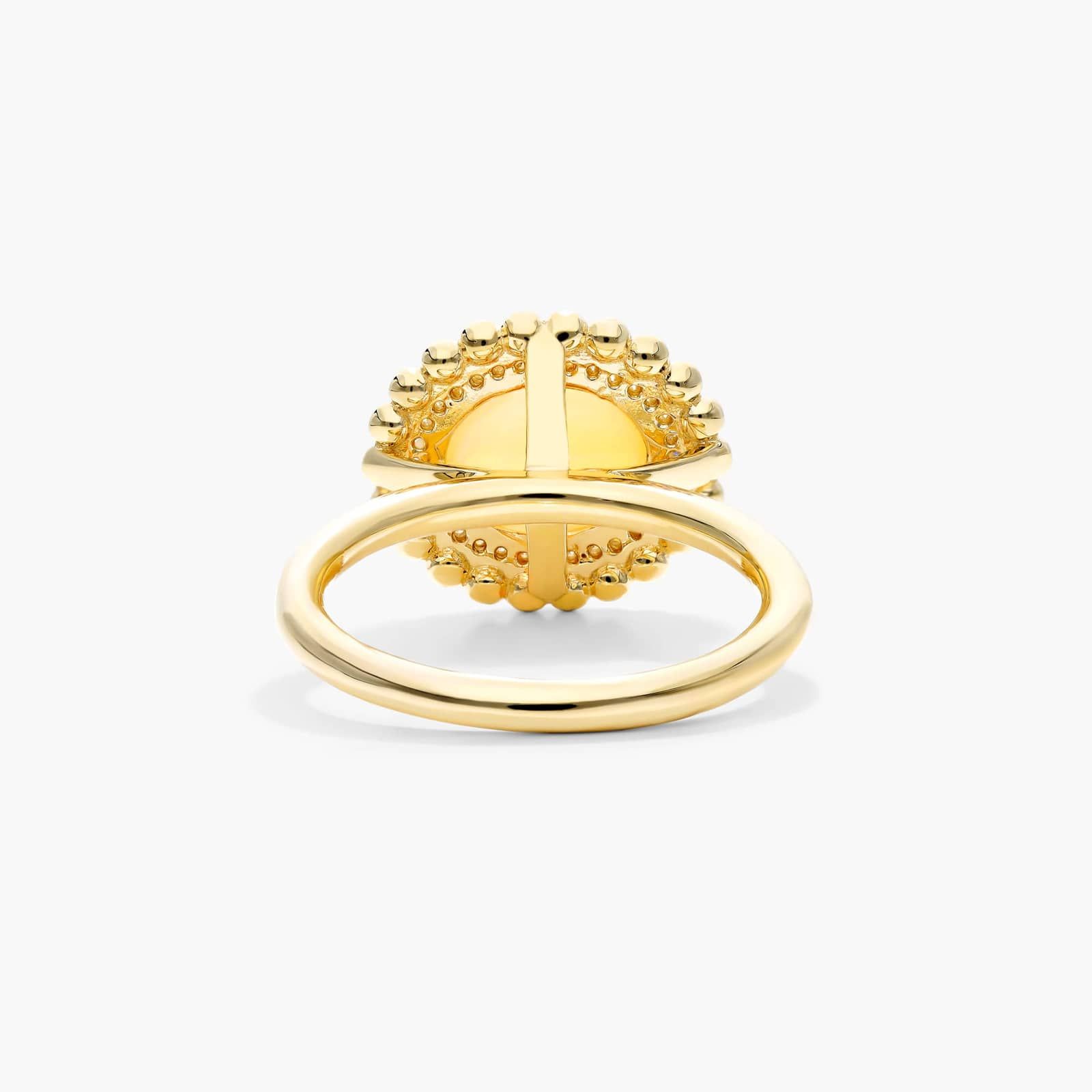 Opal And Diamond Beaded Double Halo Ring In 14K Yellow Gold By James Allen