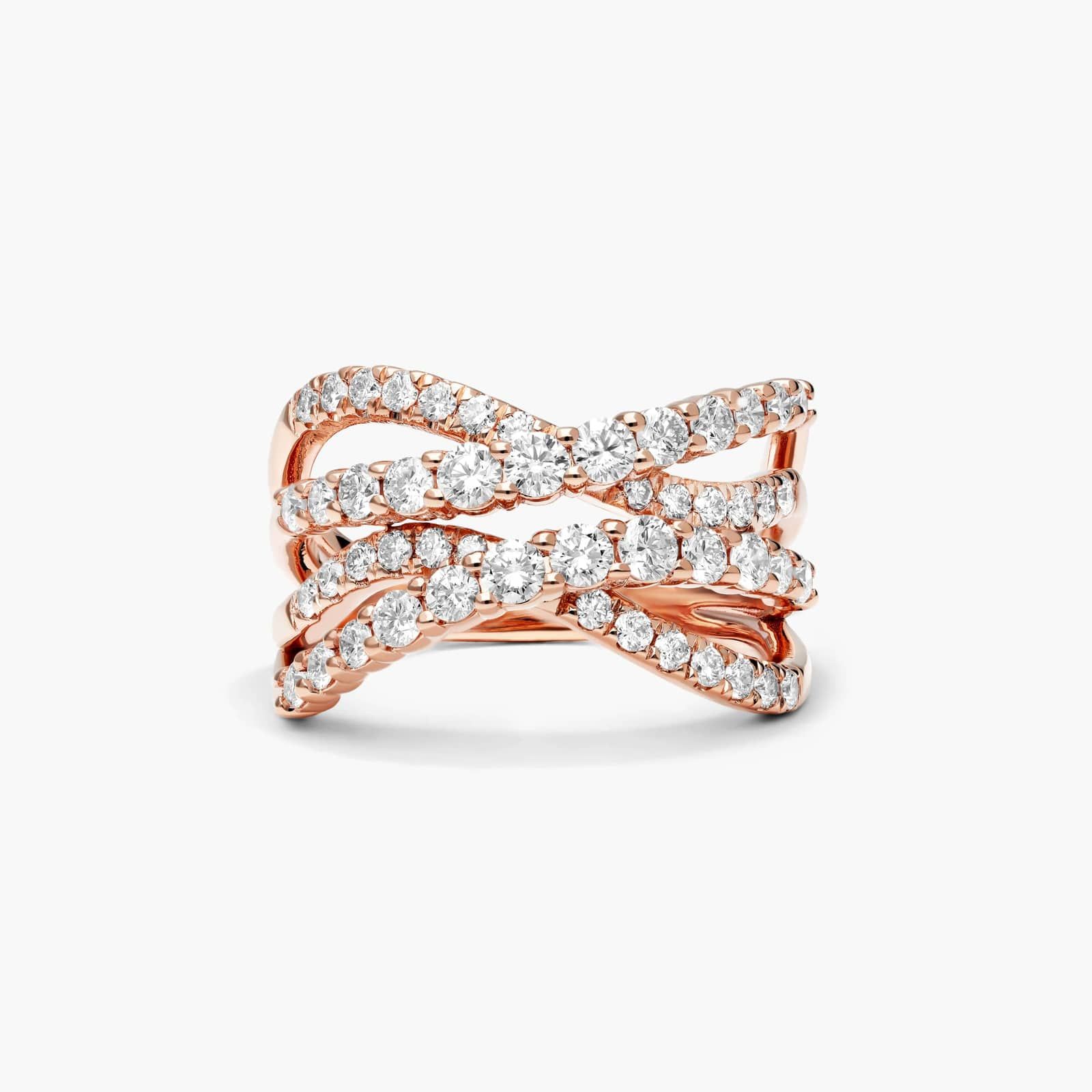 Tidal Wave Lab-Grown Diamond Ring In 14K Rose Gold By James Allen