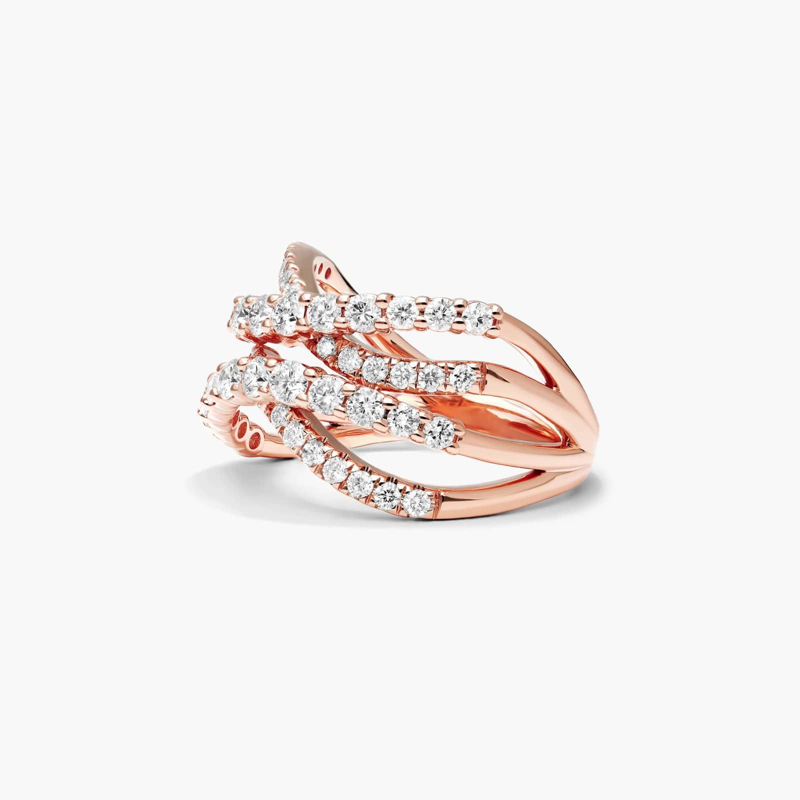 Tidal Wave Lab-Grown Diamond Ring In 14K Rose Gold By James Allen