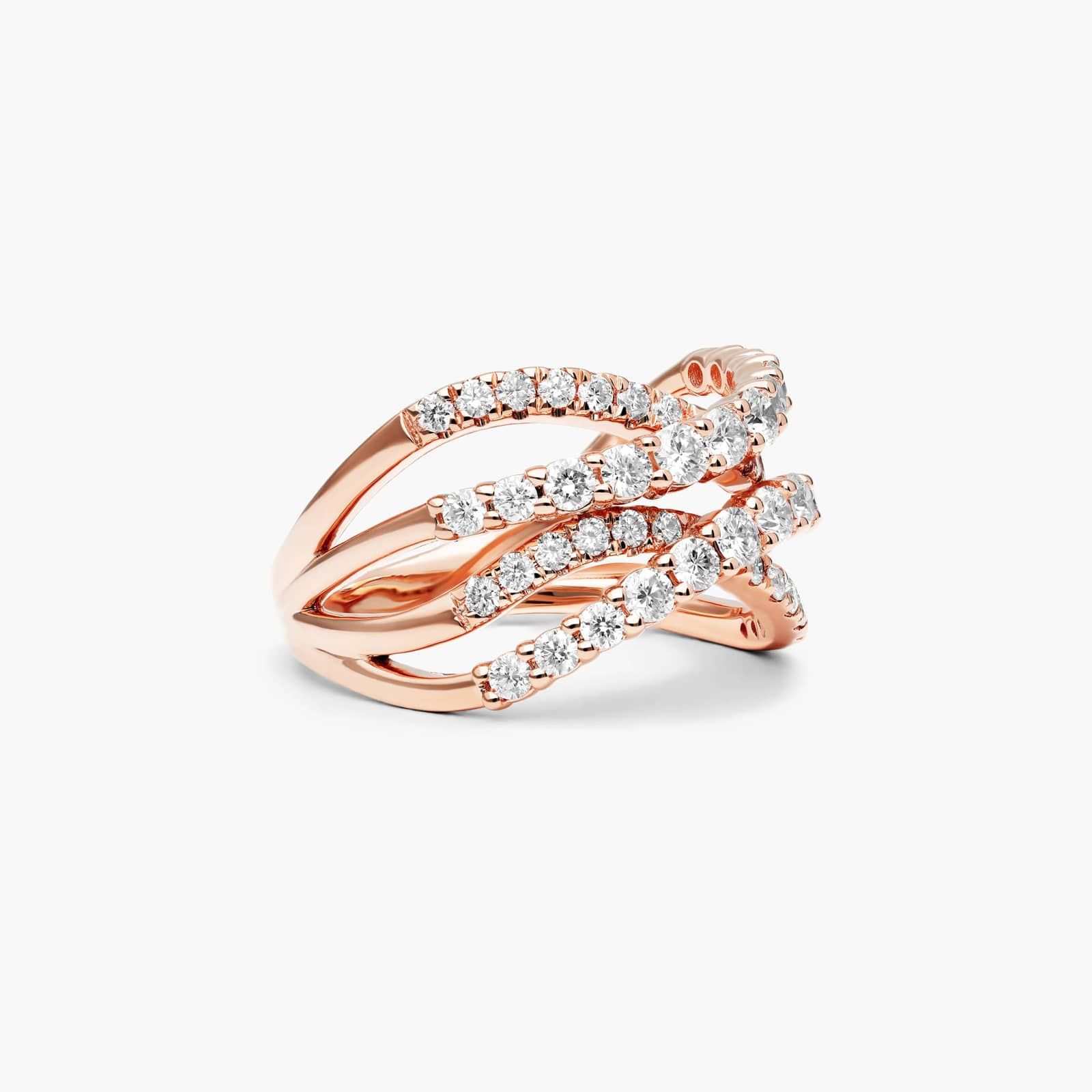 Tidal Wave Lab-Grown Diamond Ring In 14K Rose Gold By James Allen