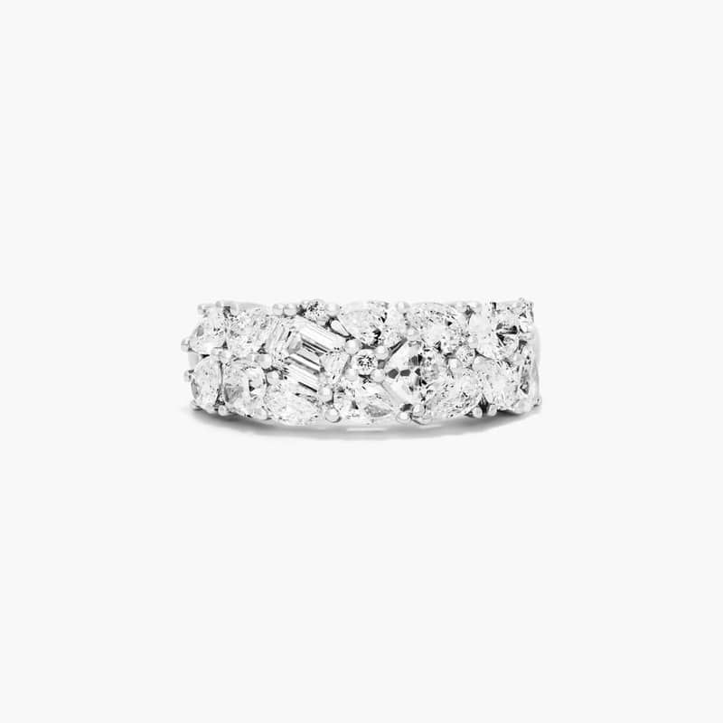 Fancy Scatter Lab-Grown Diamond Wide Ring In 14K White Gold By James Allen