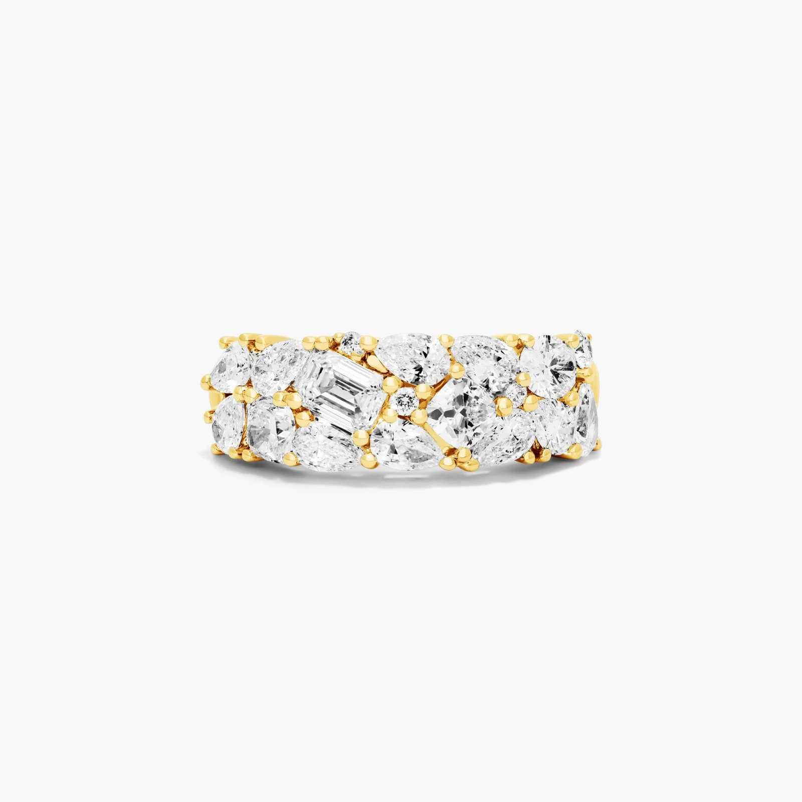 Fancy Scatter Lab-Grown Diamond Wide Ring In 14K Yellow Gold By James Allen