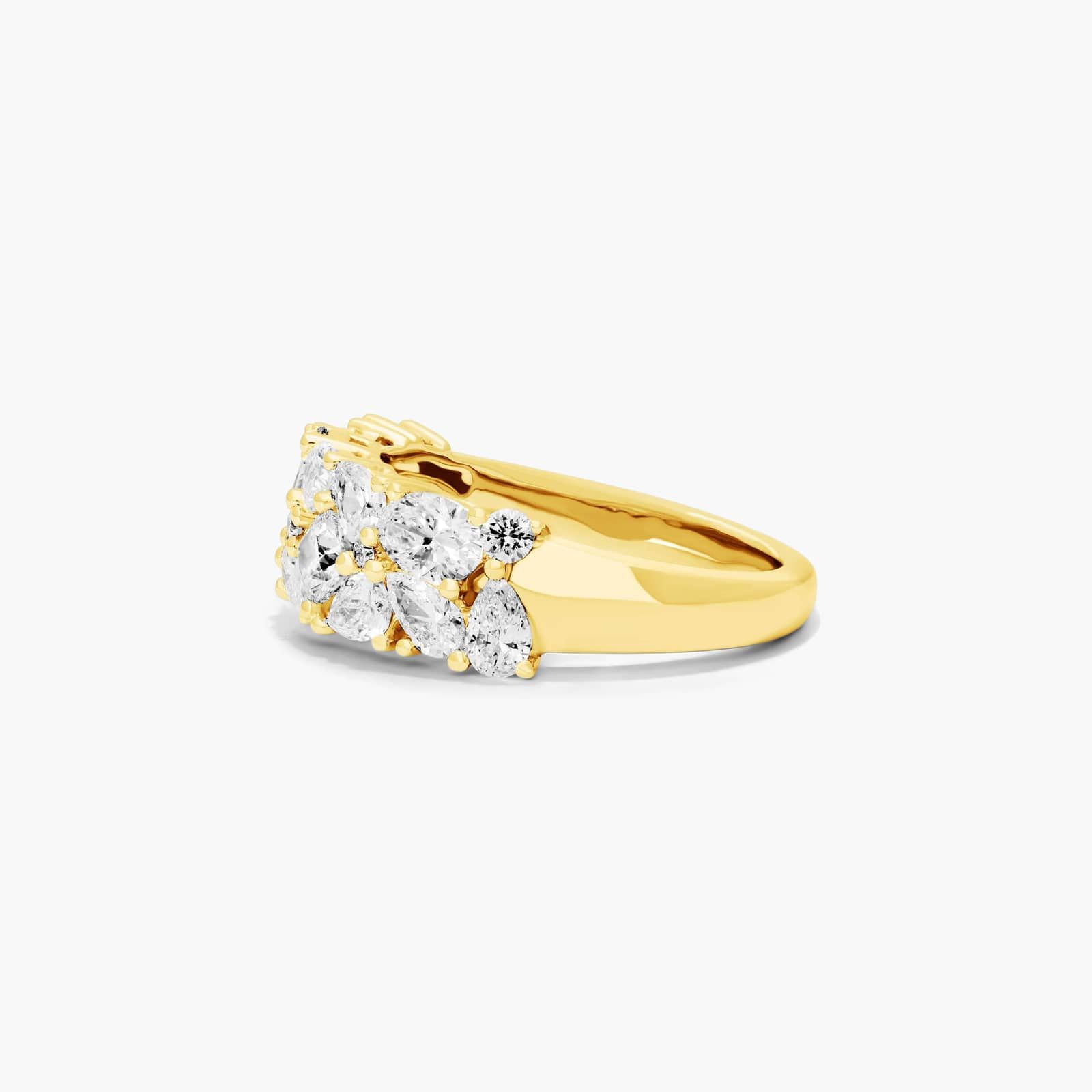 Fancy Scatter Lab-Grown Diamond Wide Ring In 14K Yellow Gold By James Allen