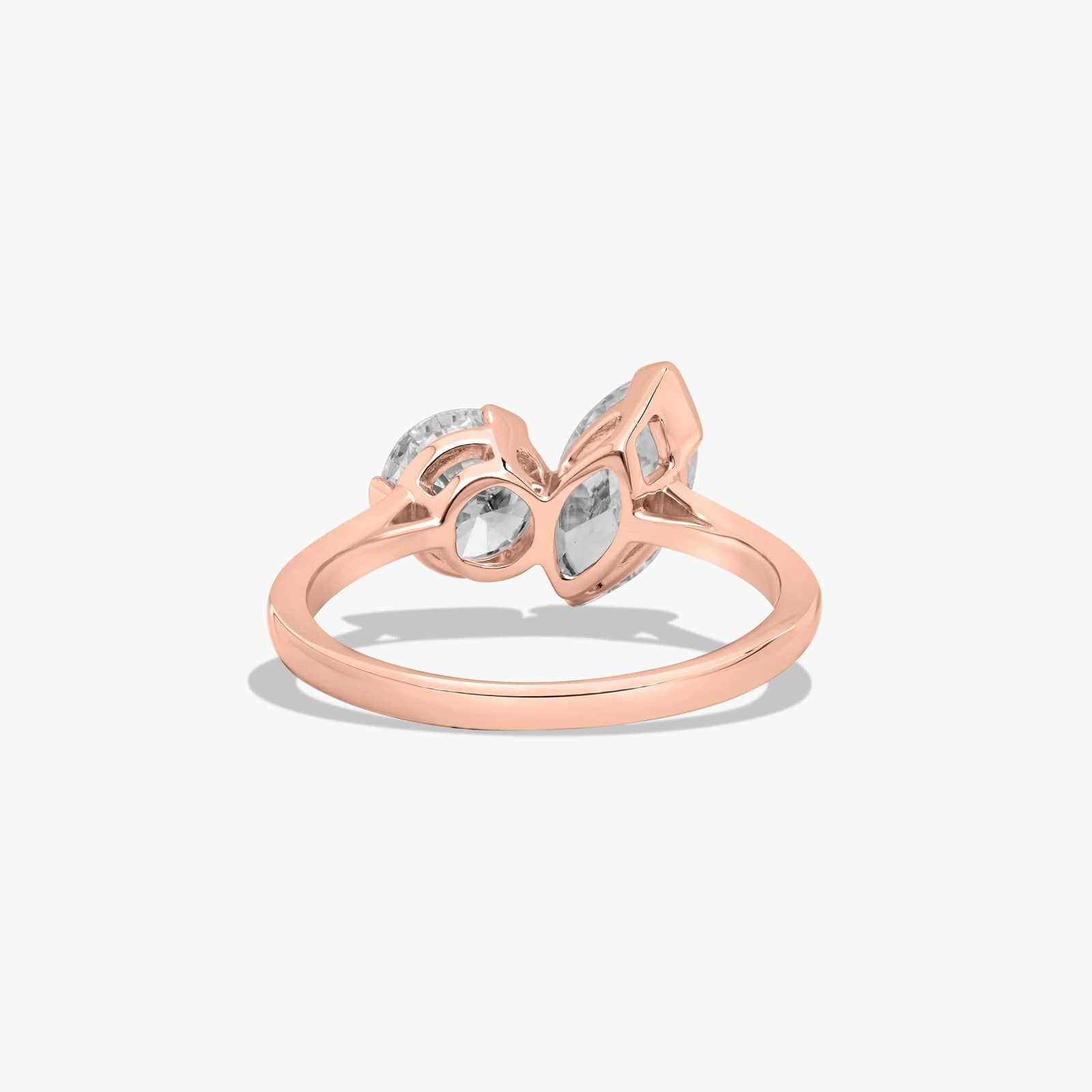 Toi et Moi Round And Marquise Cut Lab-Grown Diamond Ring In 14K Rose Gold By James Allen