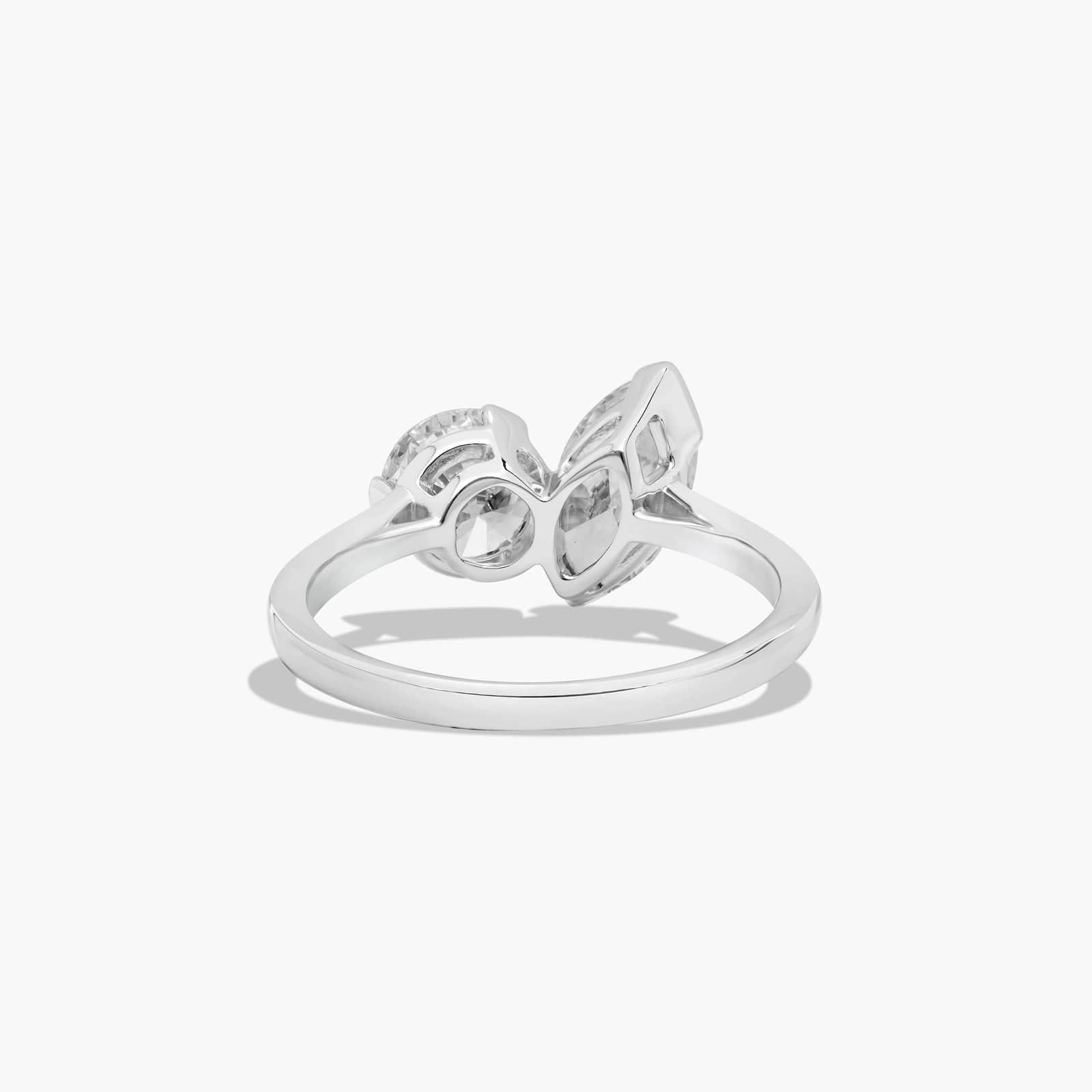 Toi et Moi Round And Marquise Cut Lab-Grown Diamond Ring In 14K White Gold By James Allen