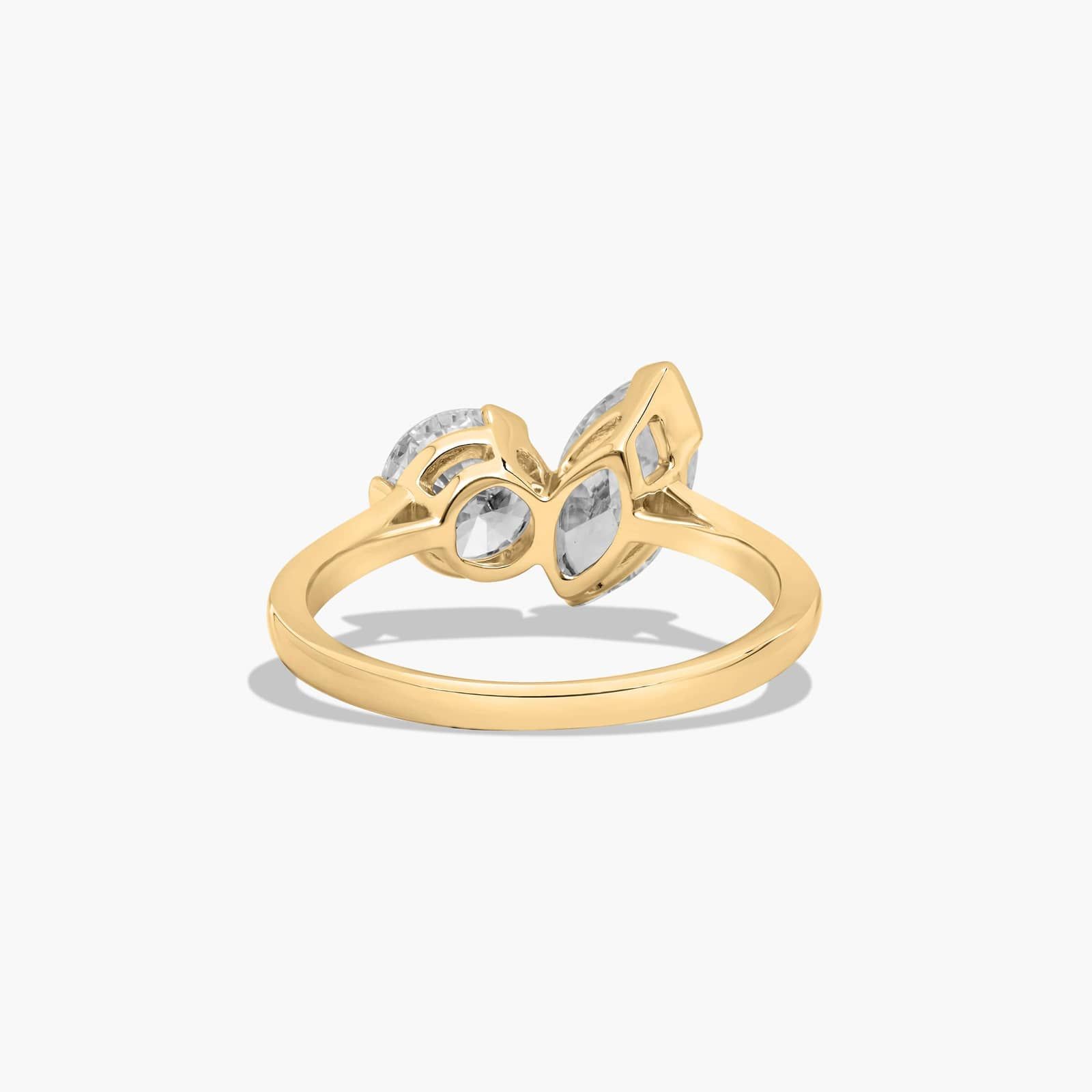 Toi et Moi Round And Marquise Cut Lab-Grown Diamond Ring In 14K Yellow Gold By James Allen