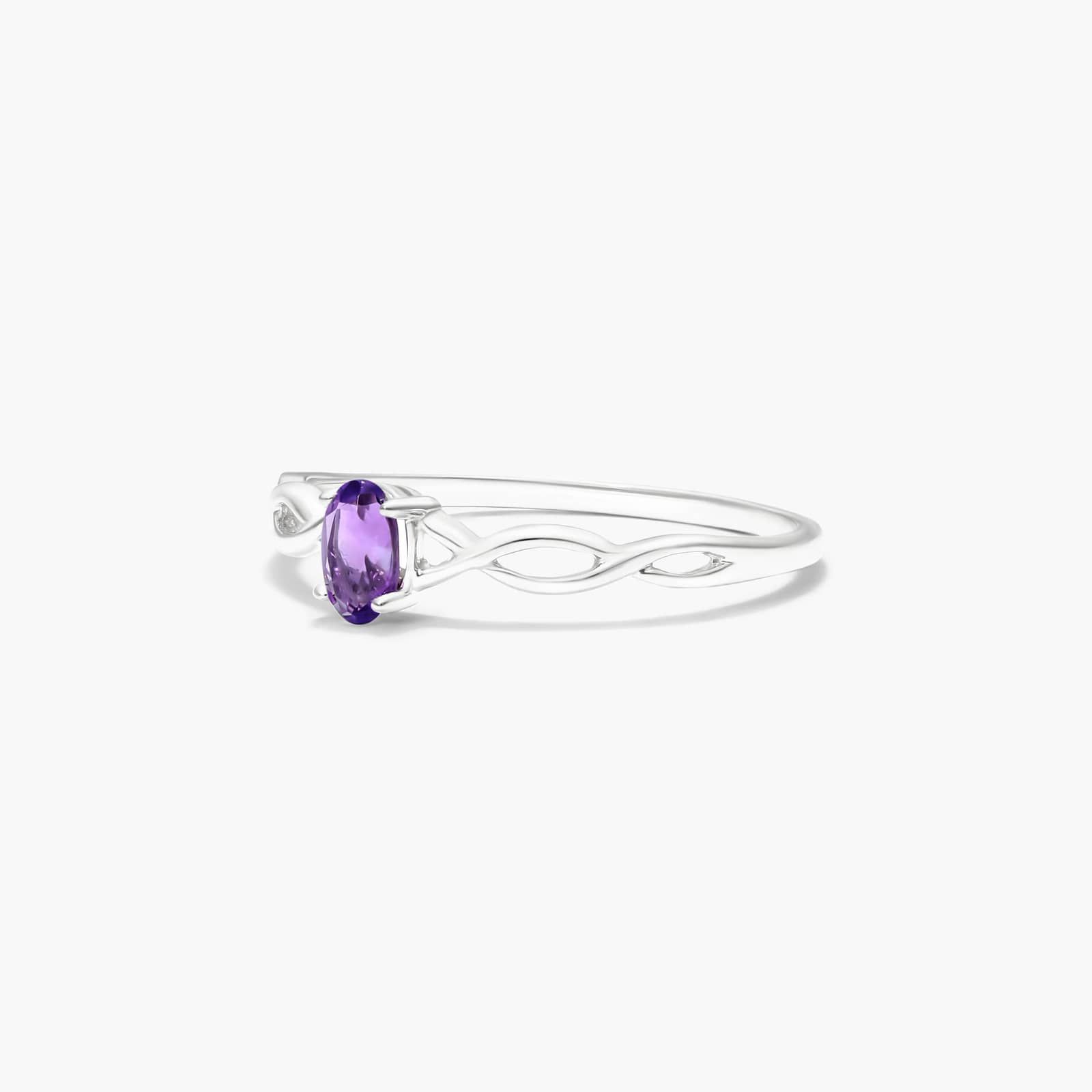 Infinity Amethyst Birthstone Ring In 14K White Gold By James Allen
