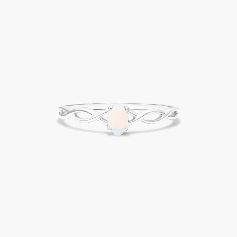 Infinity Opal Birthstone Ring In 14K White Gold By James Allen