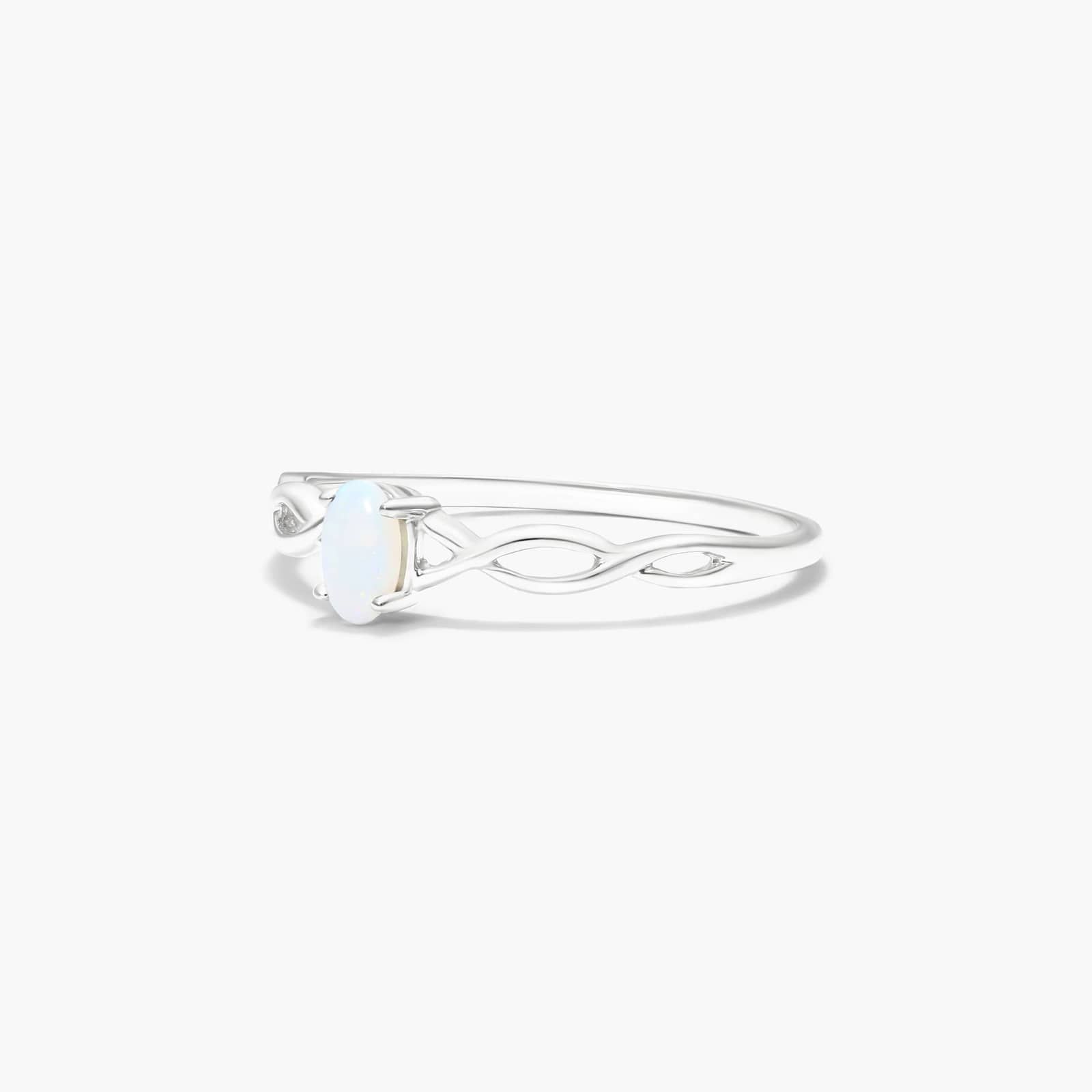 Infinity Opal Birthstone Ring In 14K White Gold By James Allen
