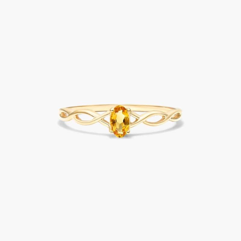 Infinity Citrine Birthstone Ring In 14K Yellow Gold By James Allen