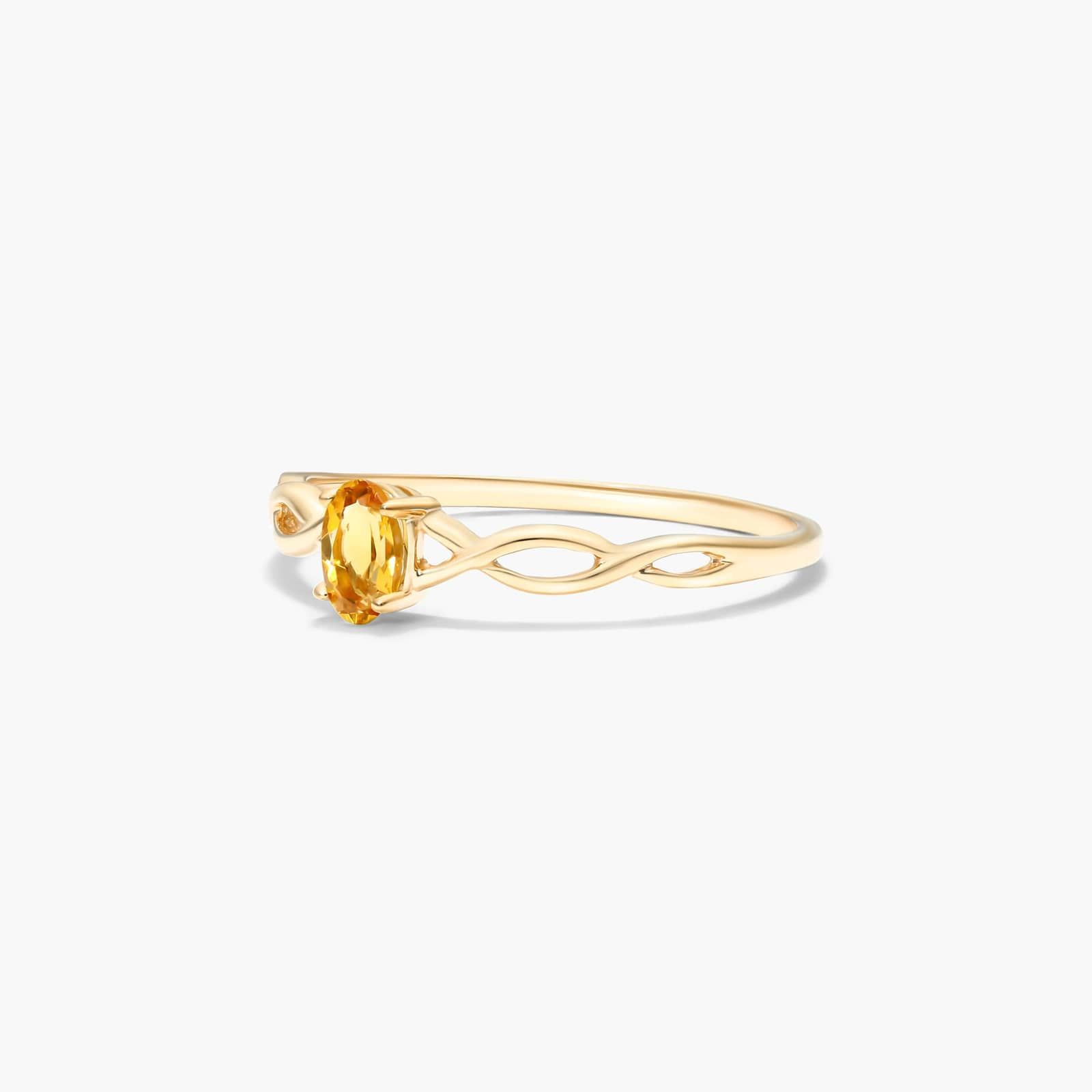 Infinity Citrine Birthstone Ring In 14K Yellow Gold By James Allen