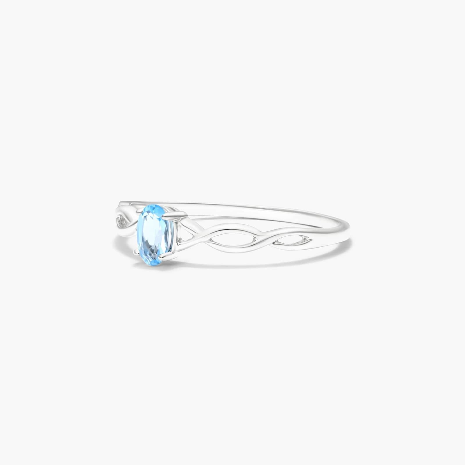 Infinity Blue Topaz Birthstone Ring In 14K White Gold By James Allen